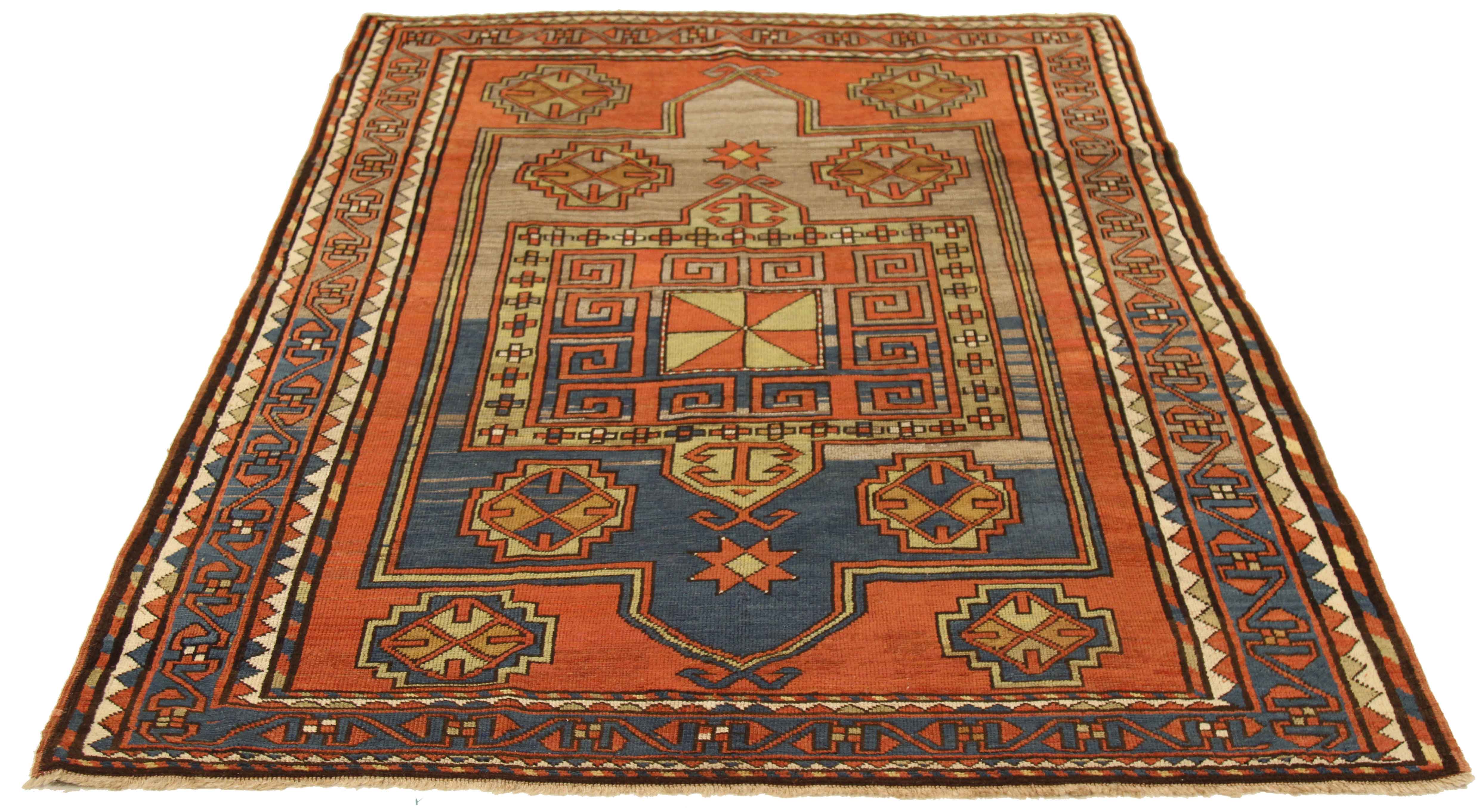 Thumbnail 9 for Antique Russia Kazakhstan Transitional Rug 10979