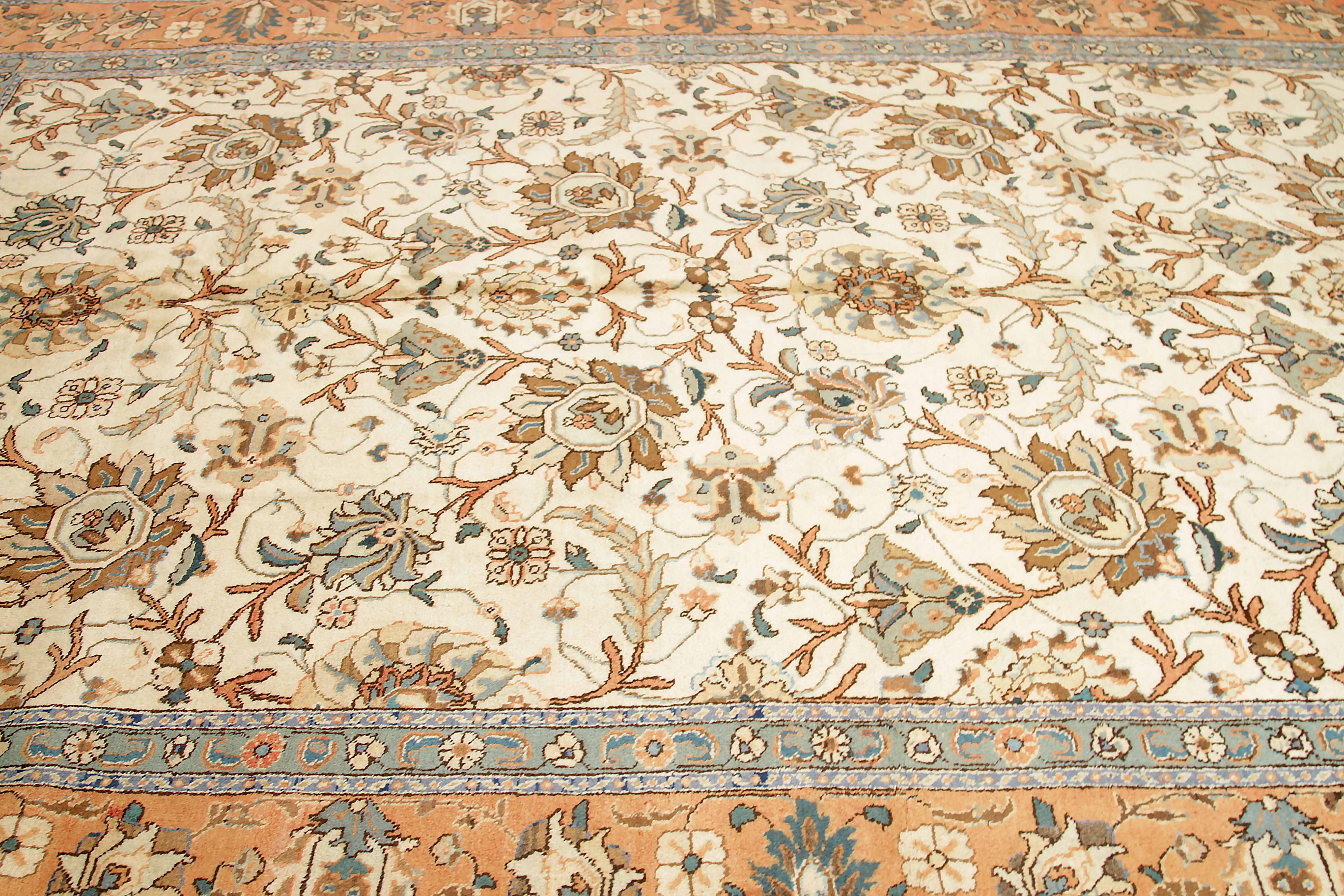 Thumbnail 10 for Antique Persian Tabriz Traditional Rug 11005