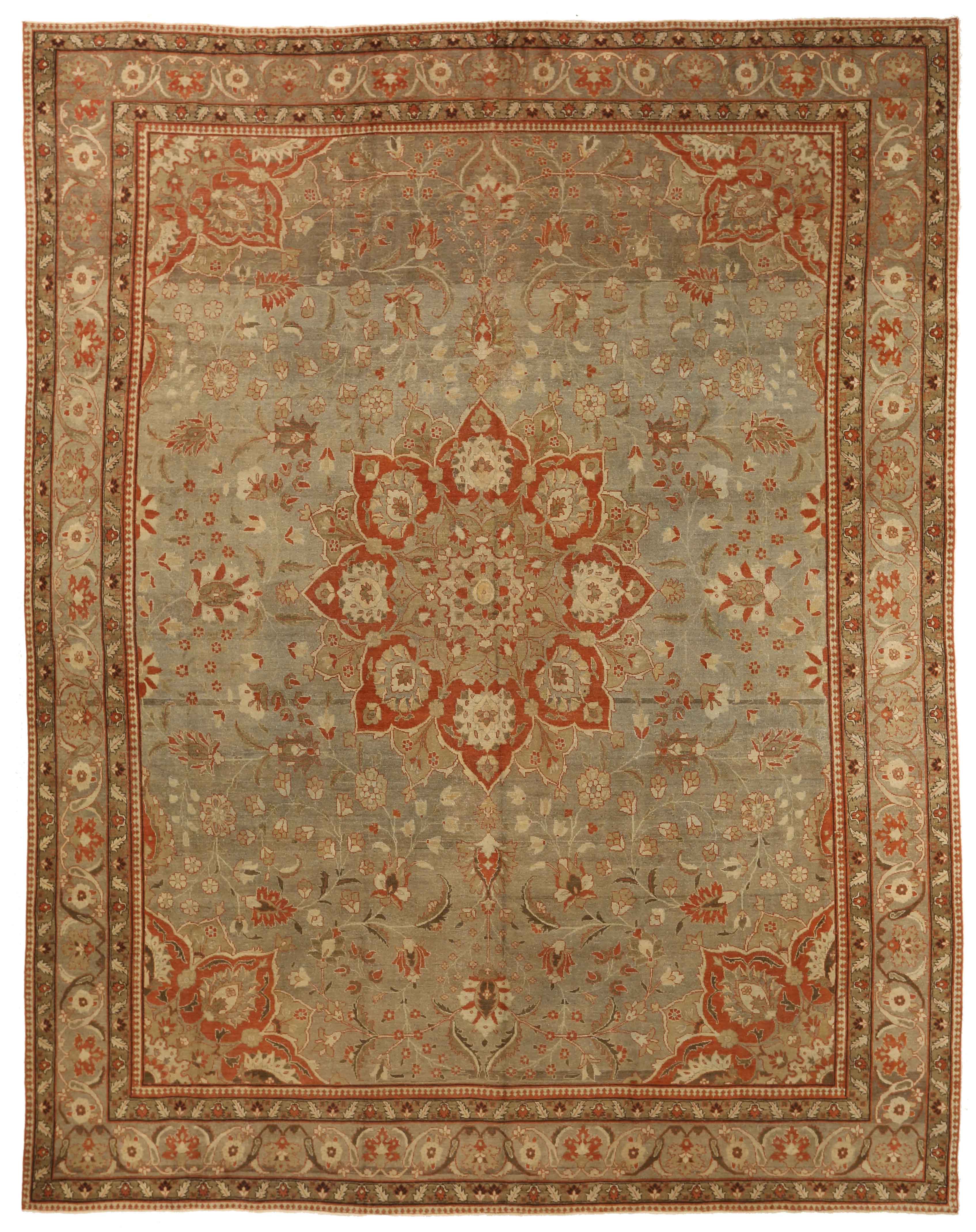 Thumbnail 7 for Antique Persian Tabriz Transitional Rug 67135