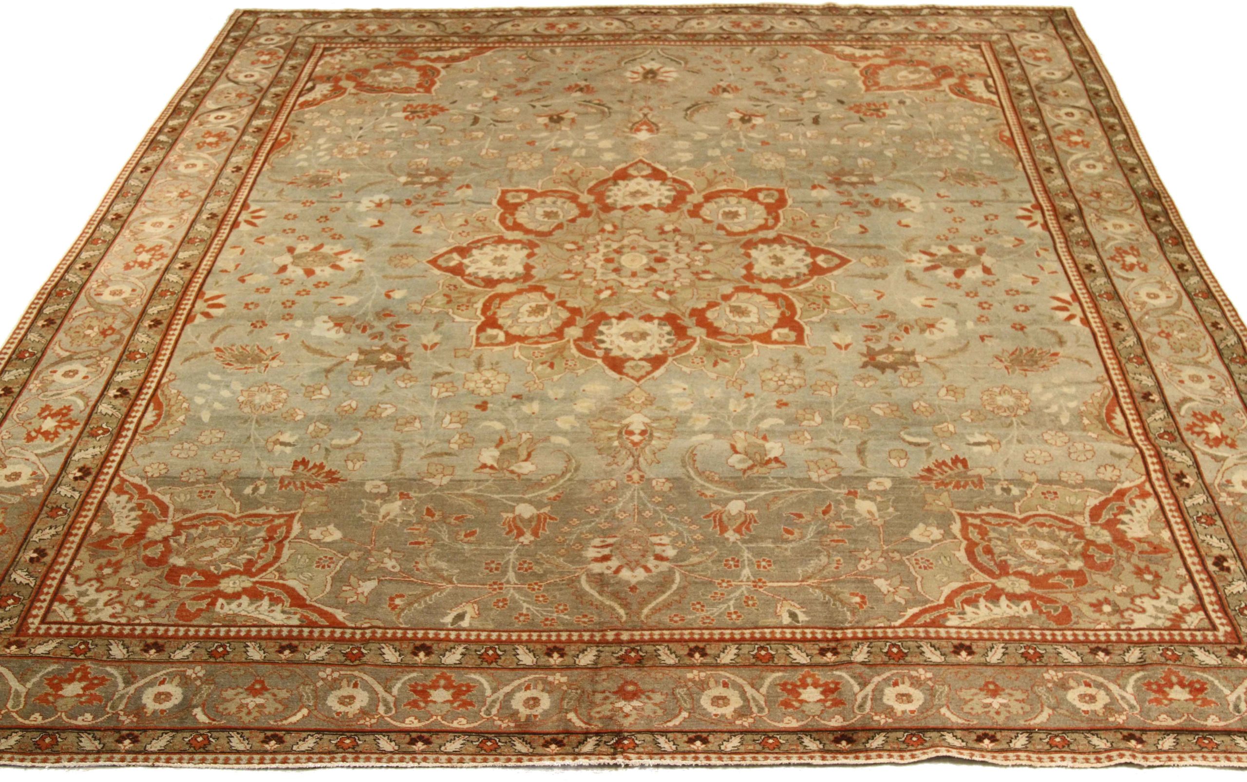 Thumbnail 15 for Antique Persian Tabriz Transitional Rug 67135