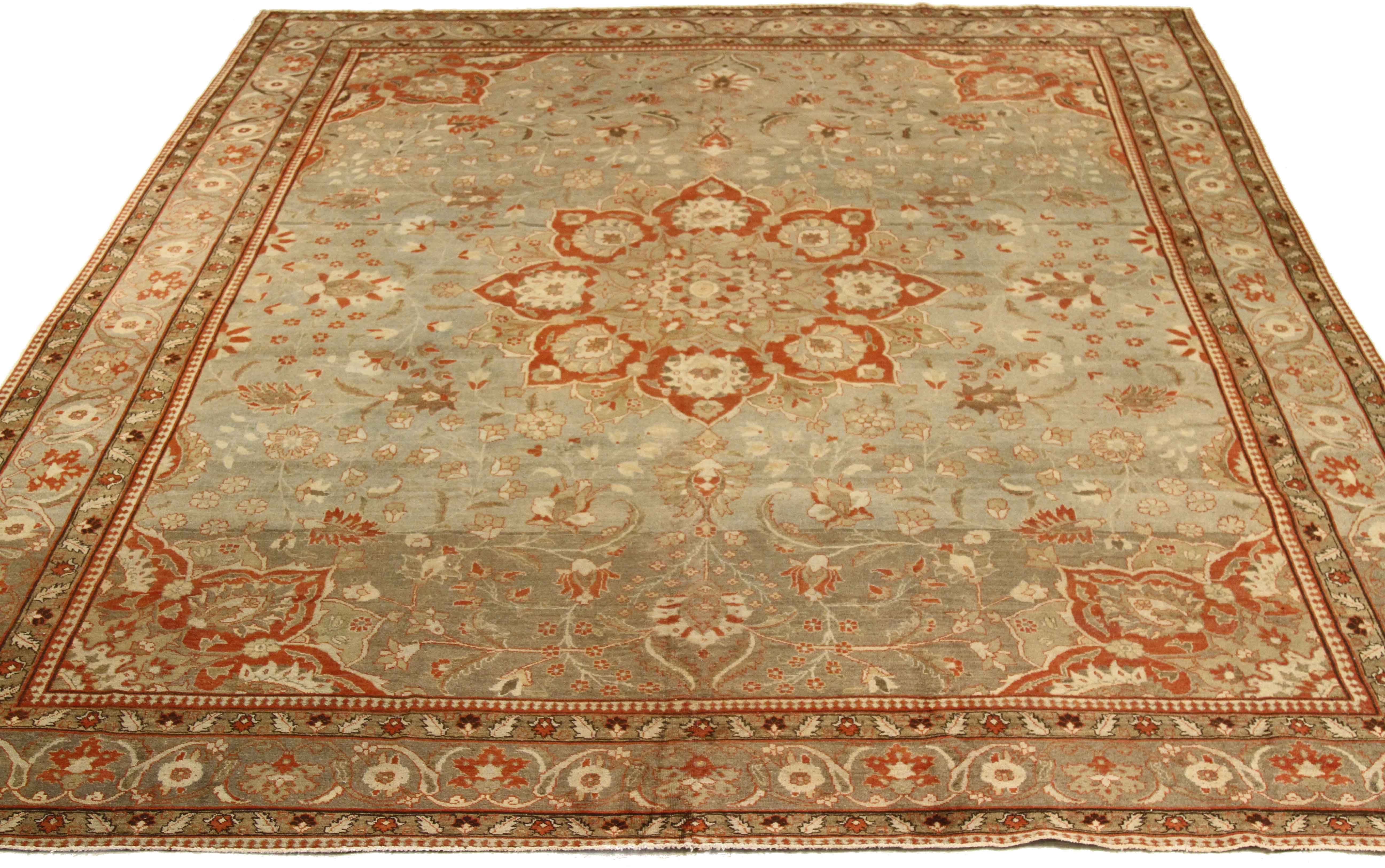 Thumbnail 9 for Antique Persian Tabriz Transitional Rug 67135