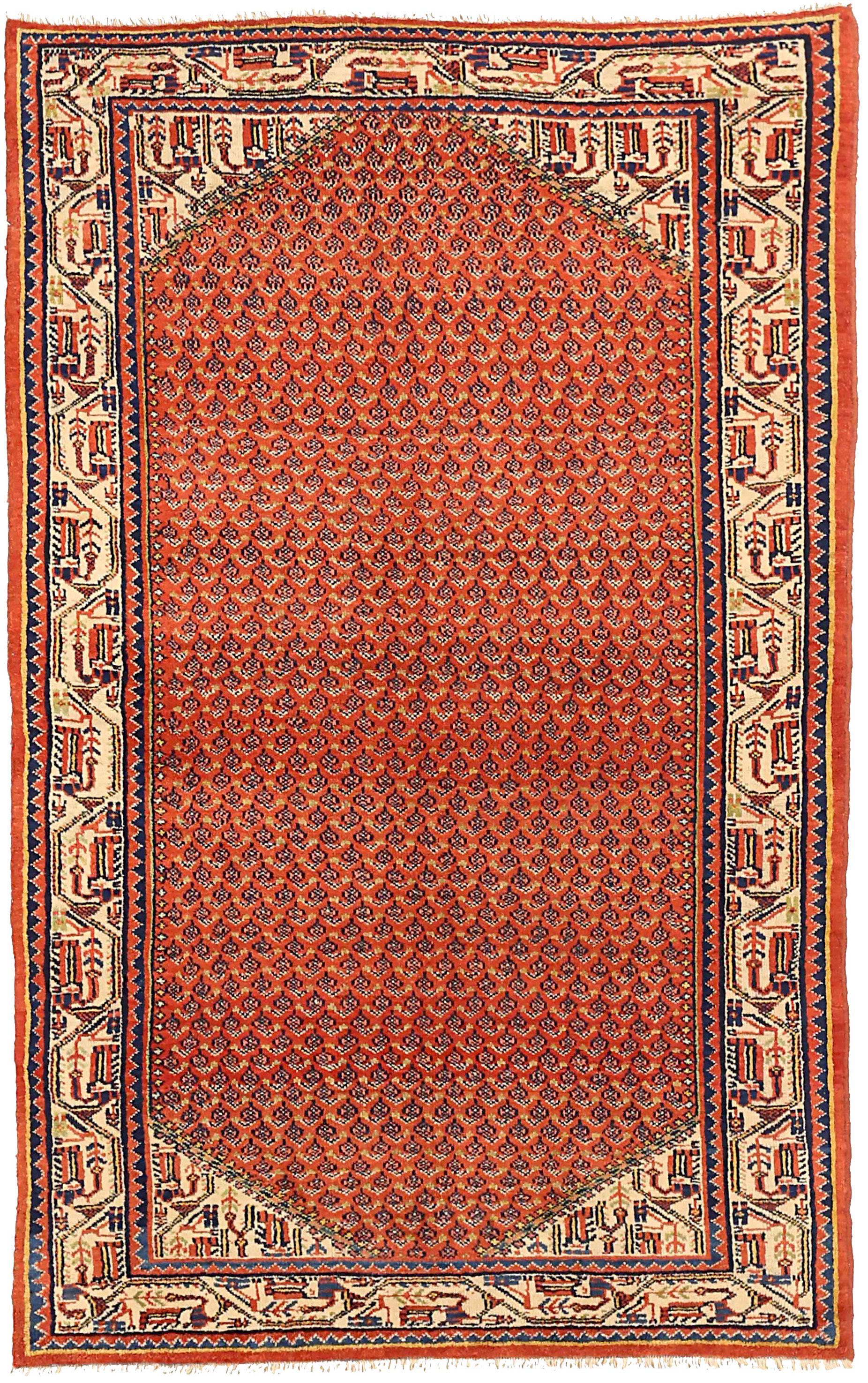 Thumbnail 7 for Antique Persian Malayer Traditional Rug 71323
