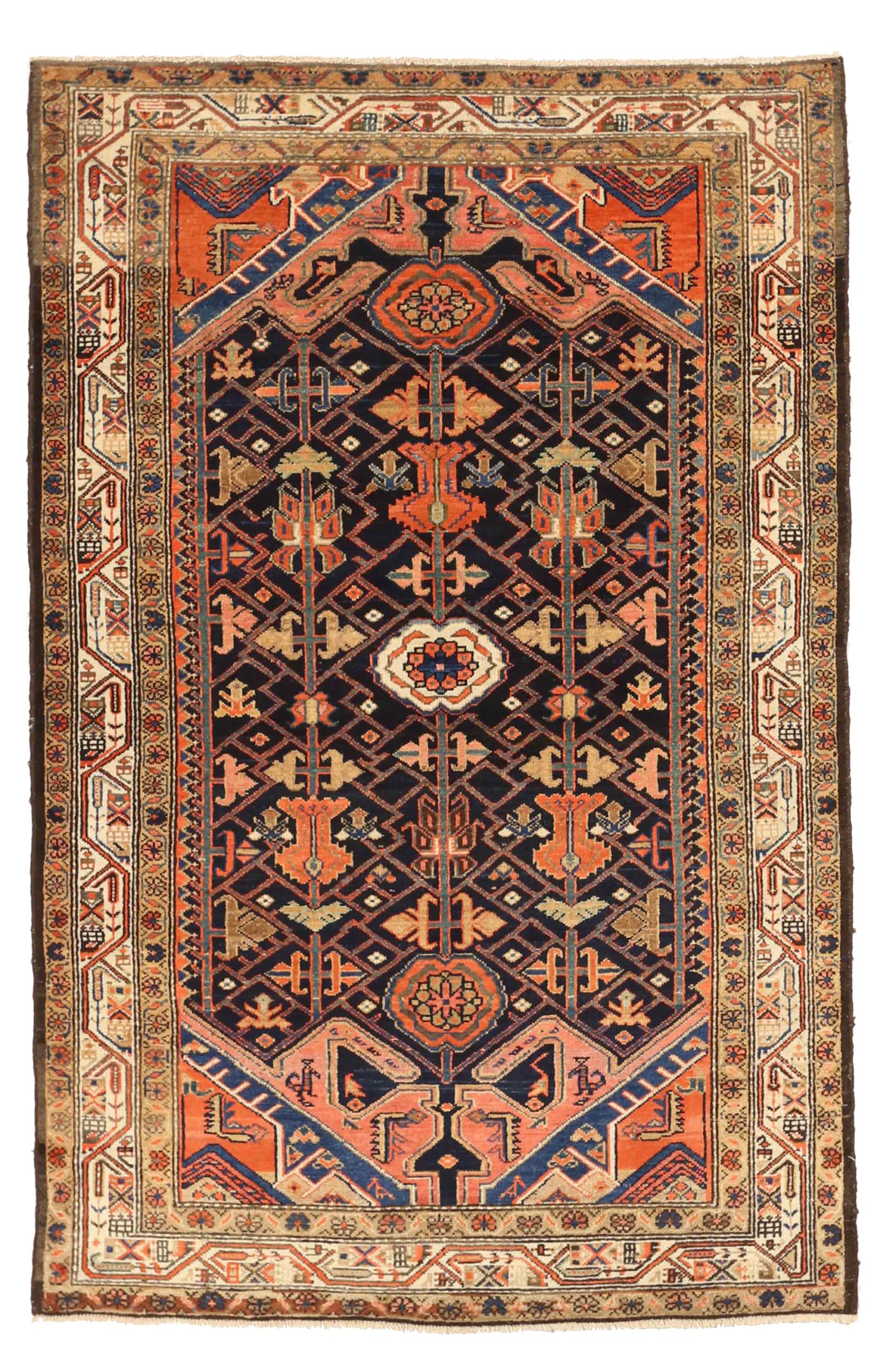 Thumbnail 12 for Antique Persian Malayer Traditional Rug 11058