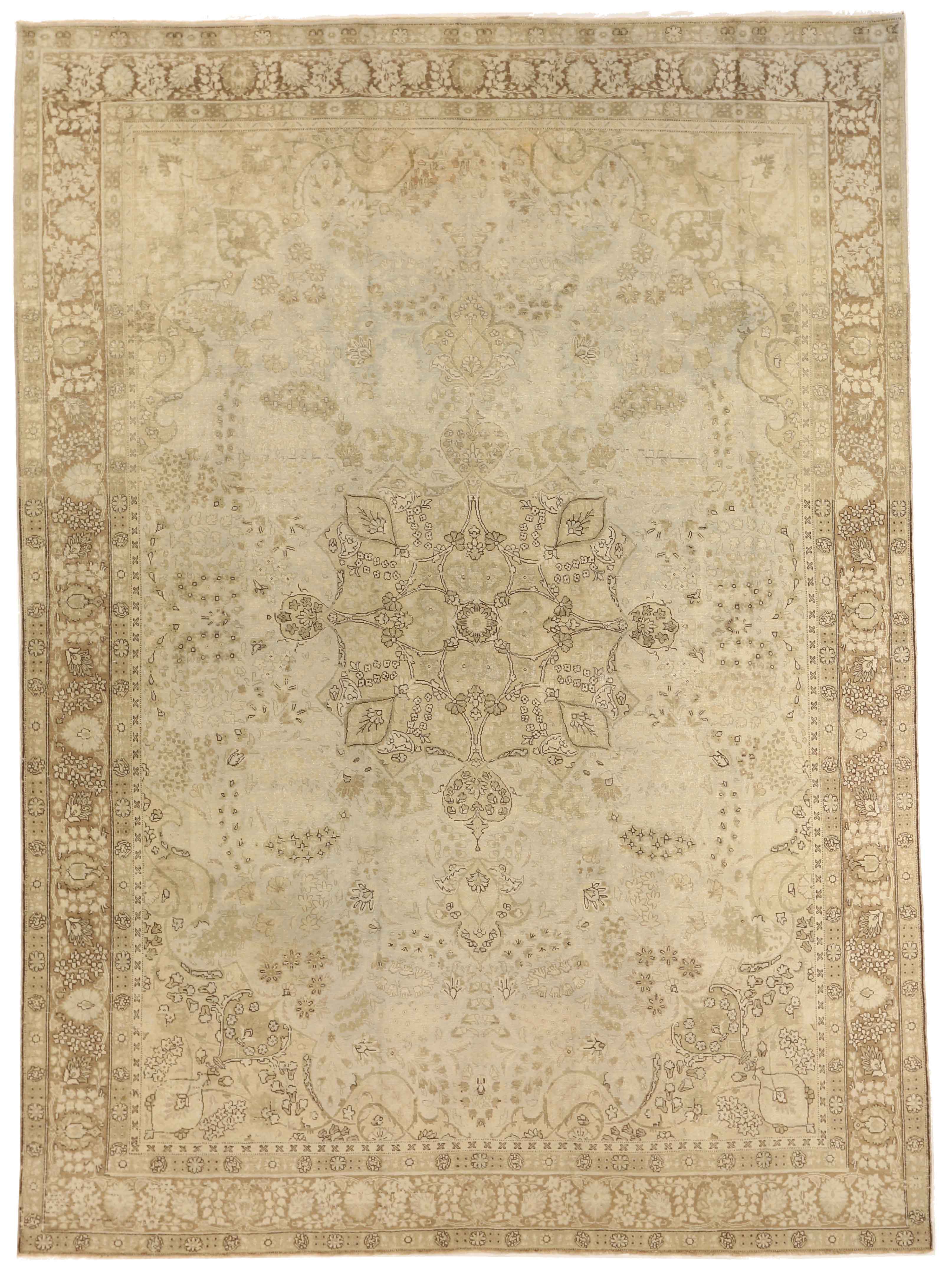 Thumbnail 10 for Antique Persian Tabriz Transitional Rug 67128