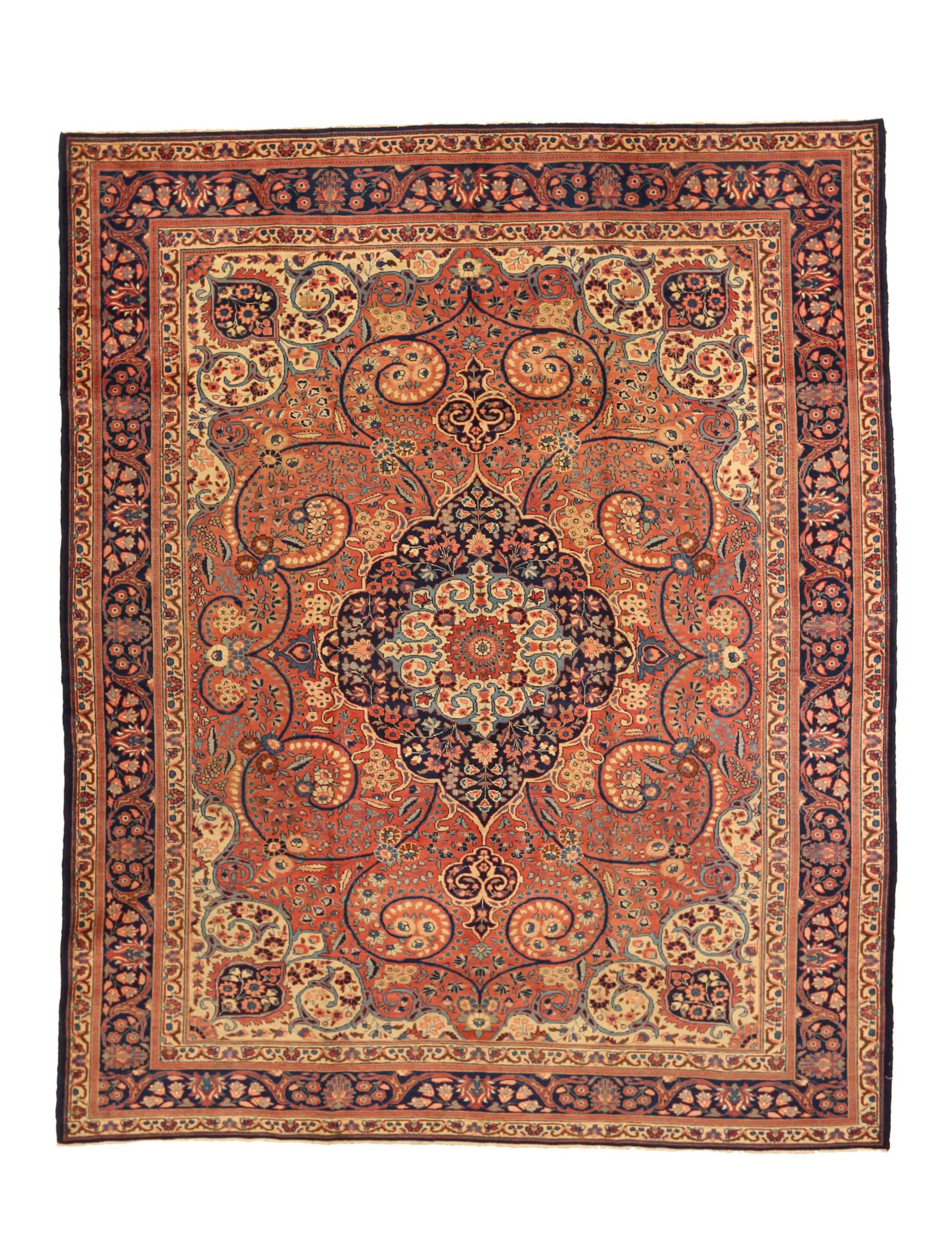 Thumbnail 8 for Antique Persian Tabriz Traditional Rug 11063