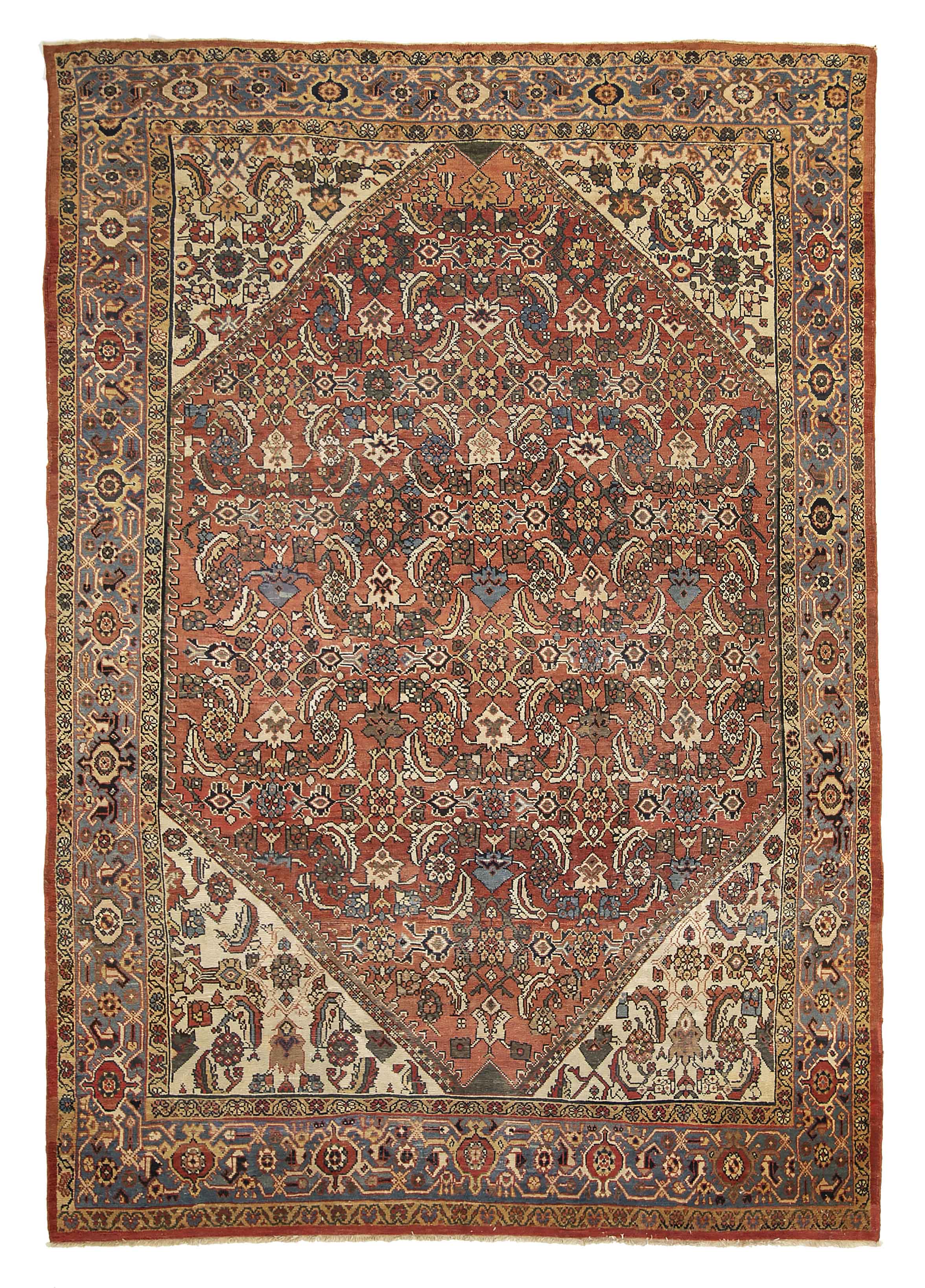 Thumbnail 15 for Antique Persian Mahal Traditional Rug 11078