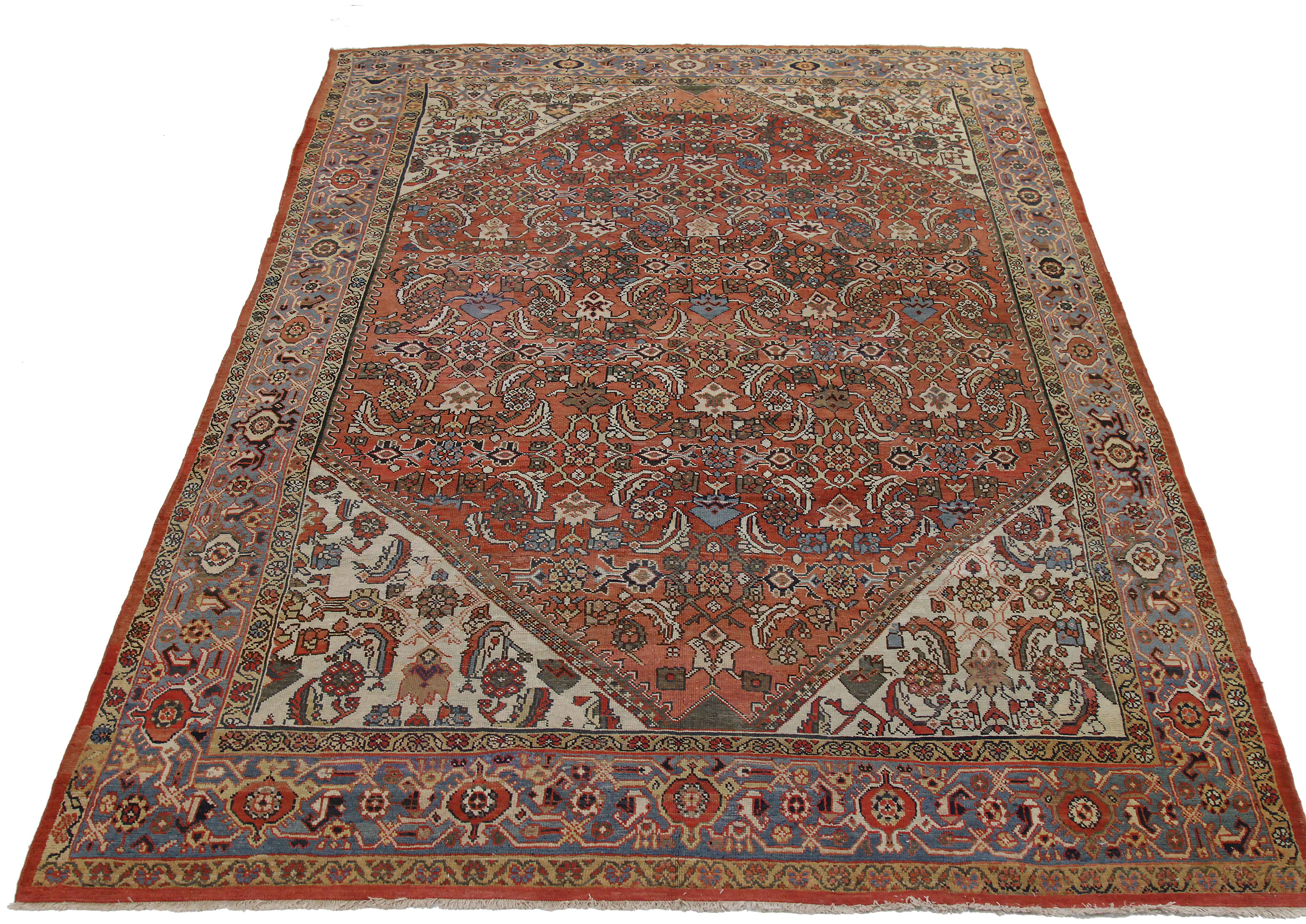 Thumbnail 3 for Antique Persian Mahal Traditional Rug 11078