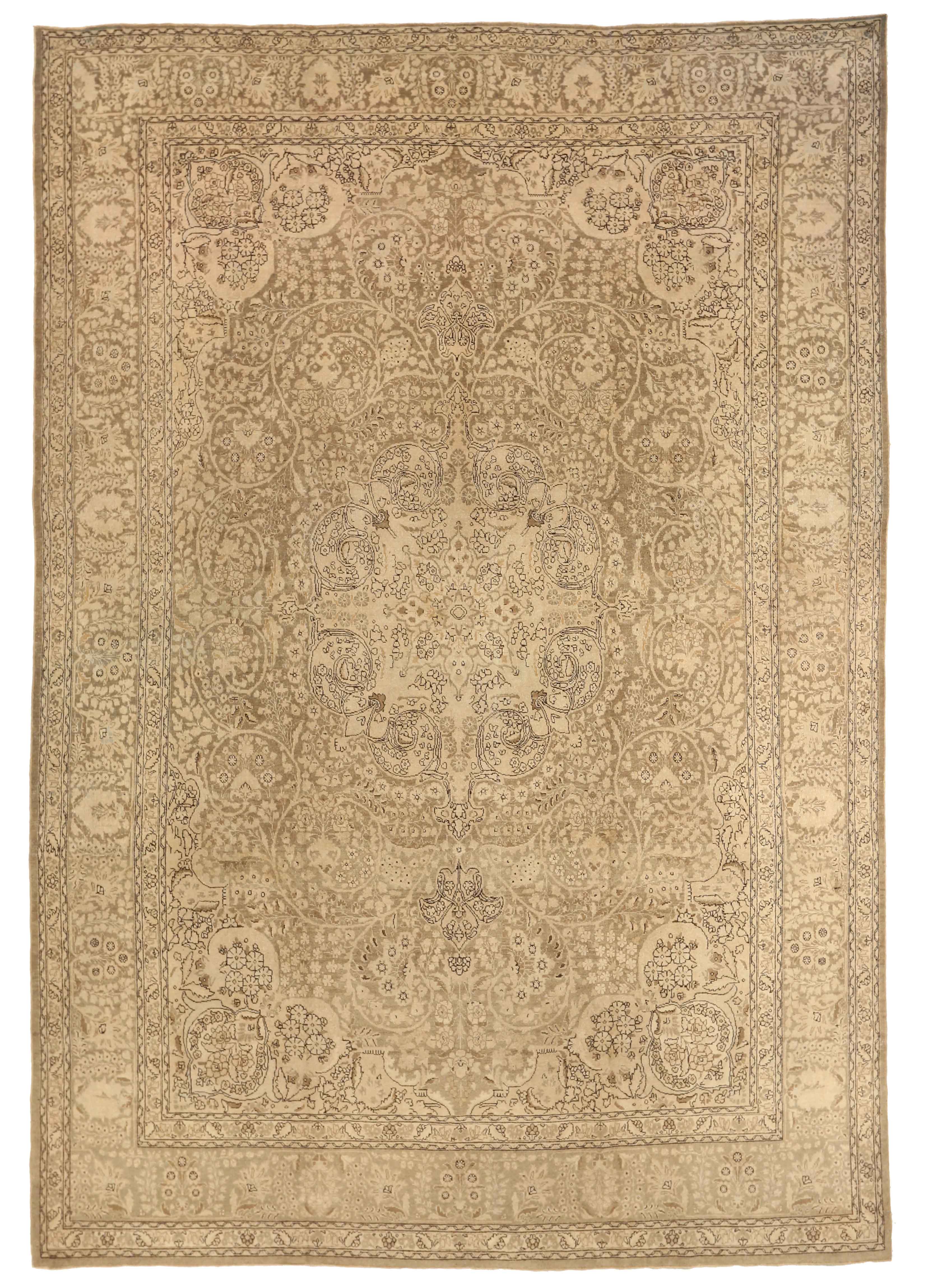 Thumbnail 2 for Antique Persian Tabriz Transitional Rug 67150