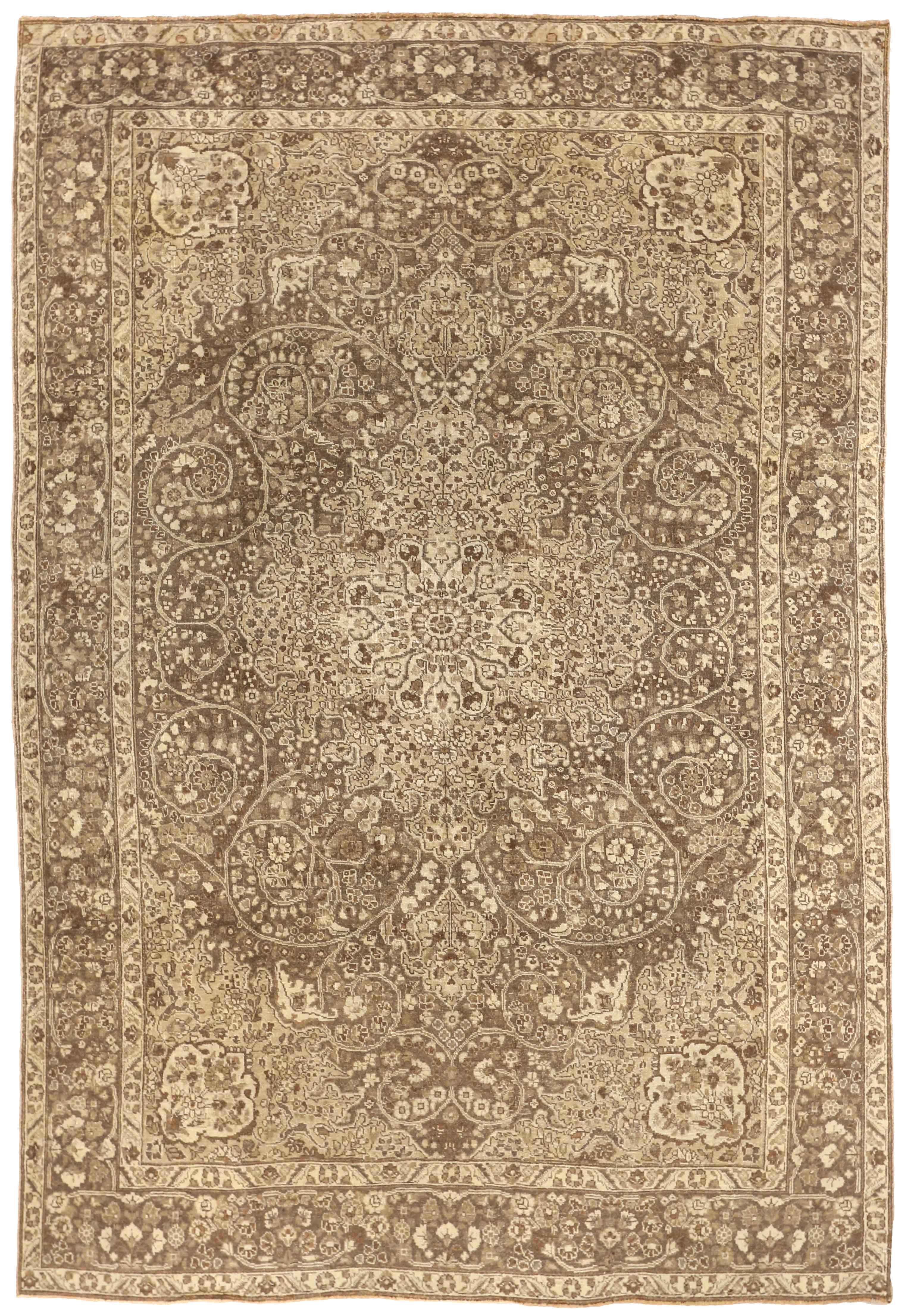 Thumbnail 5 for Antique Persian Tabriz Transitional Rug 67142