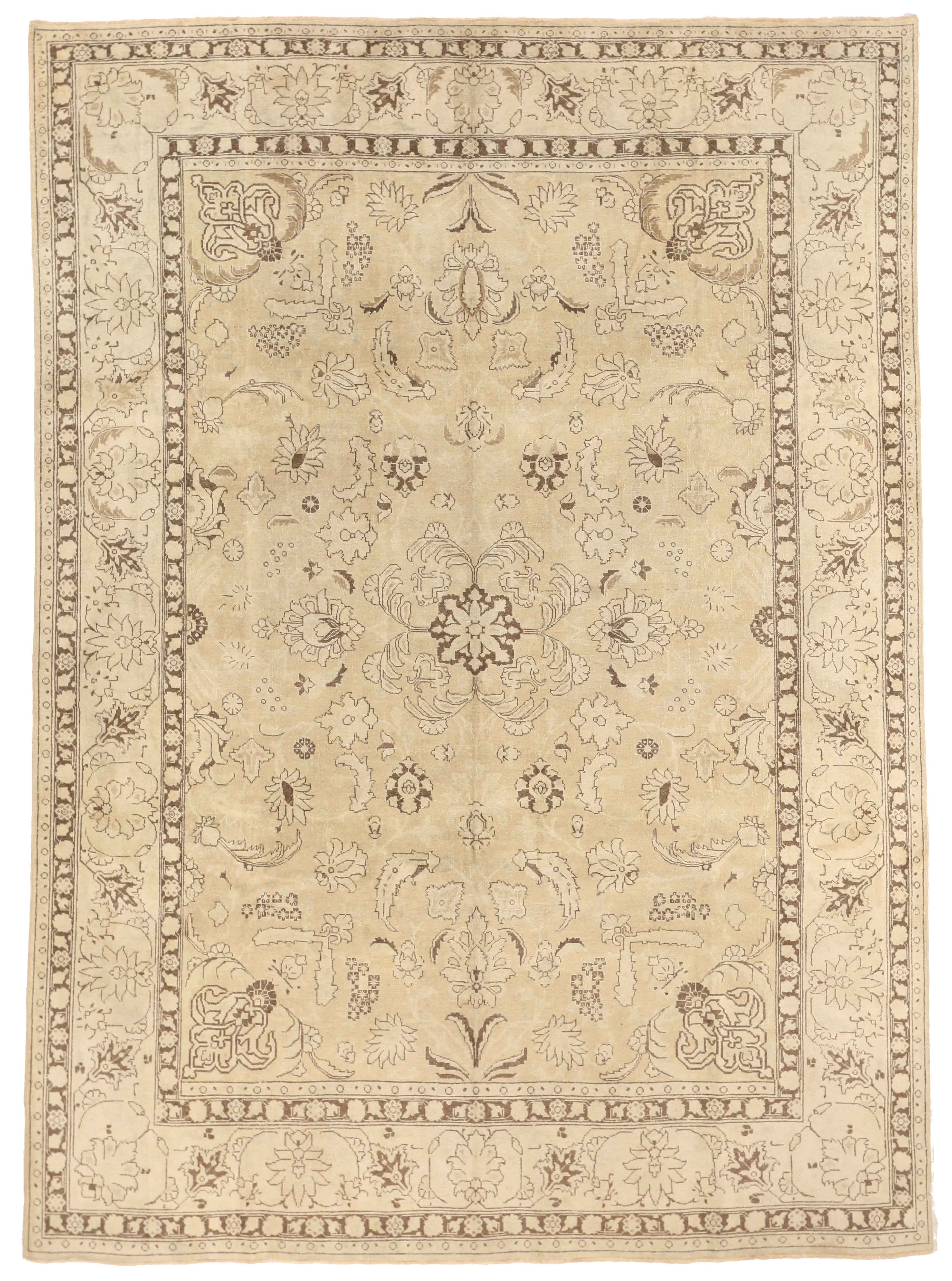 Thumbnail 4 for Antique Persian Tabriz Transitional Rug 67144