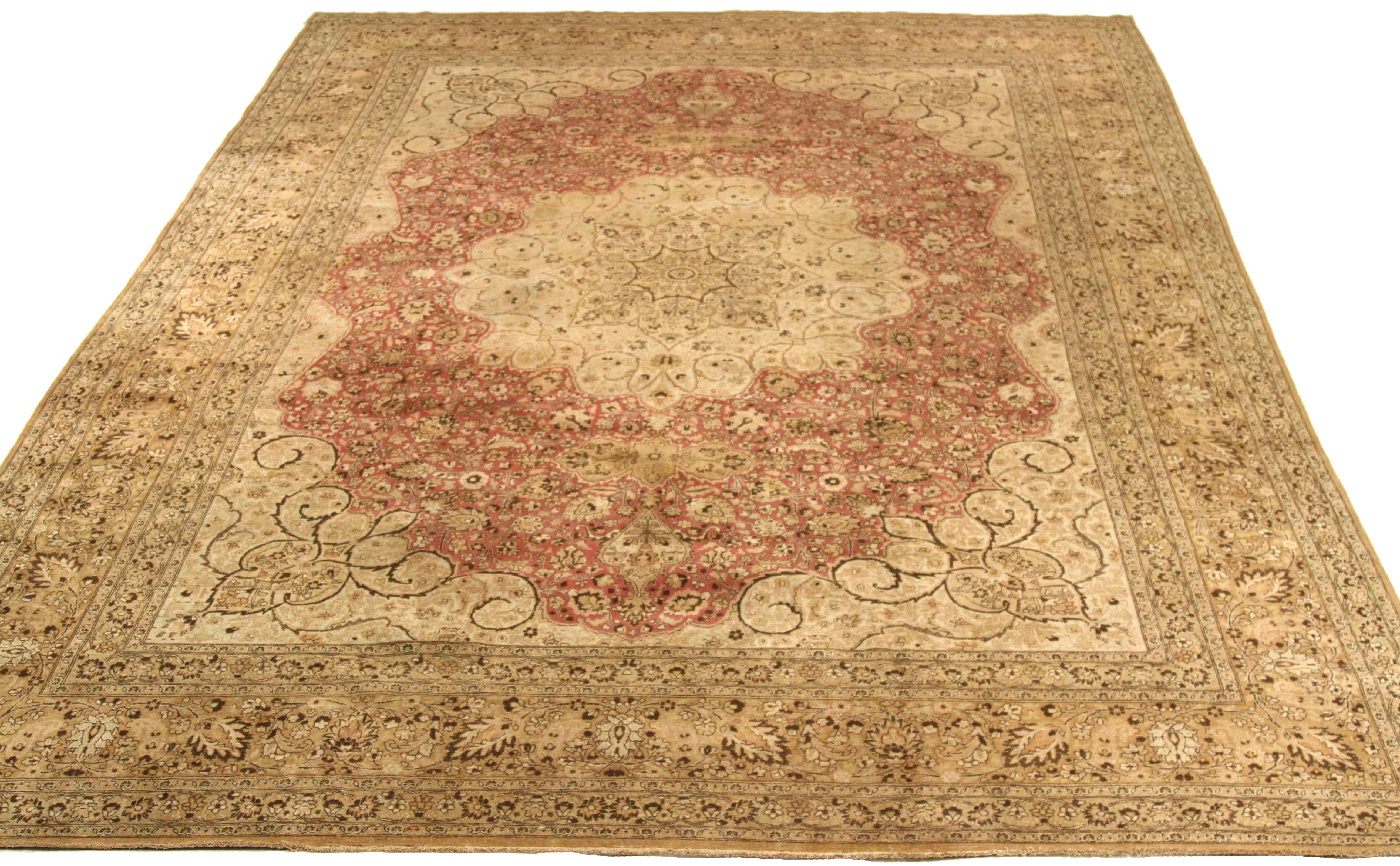 Thumbnail 14 for Antique Persian Mashad Traditional Rug 67145