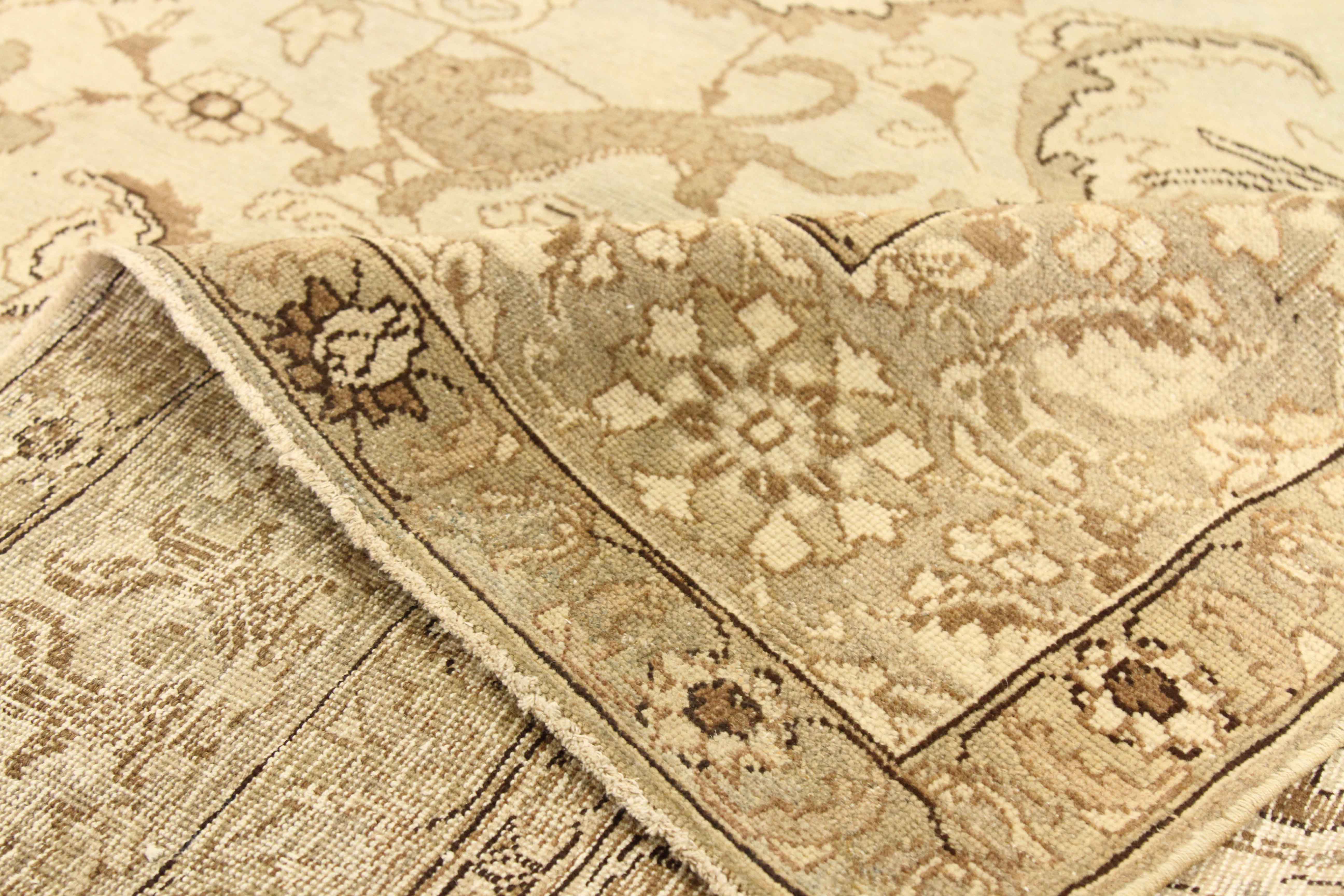 Thumbnail 8 for Antique Persian Tabriz Transitional Rug 67190