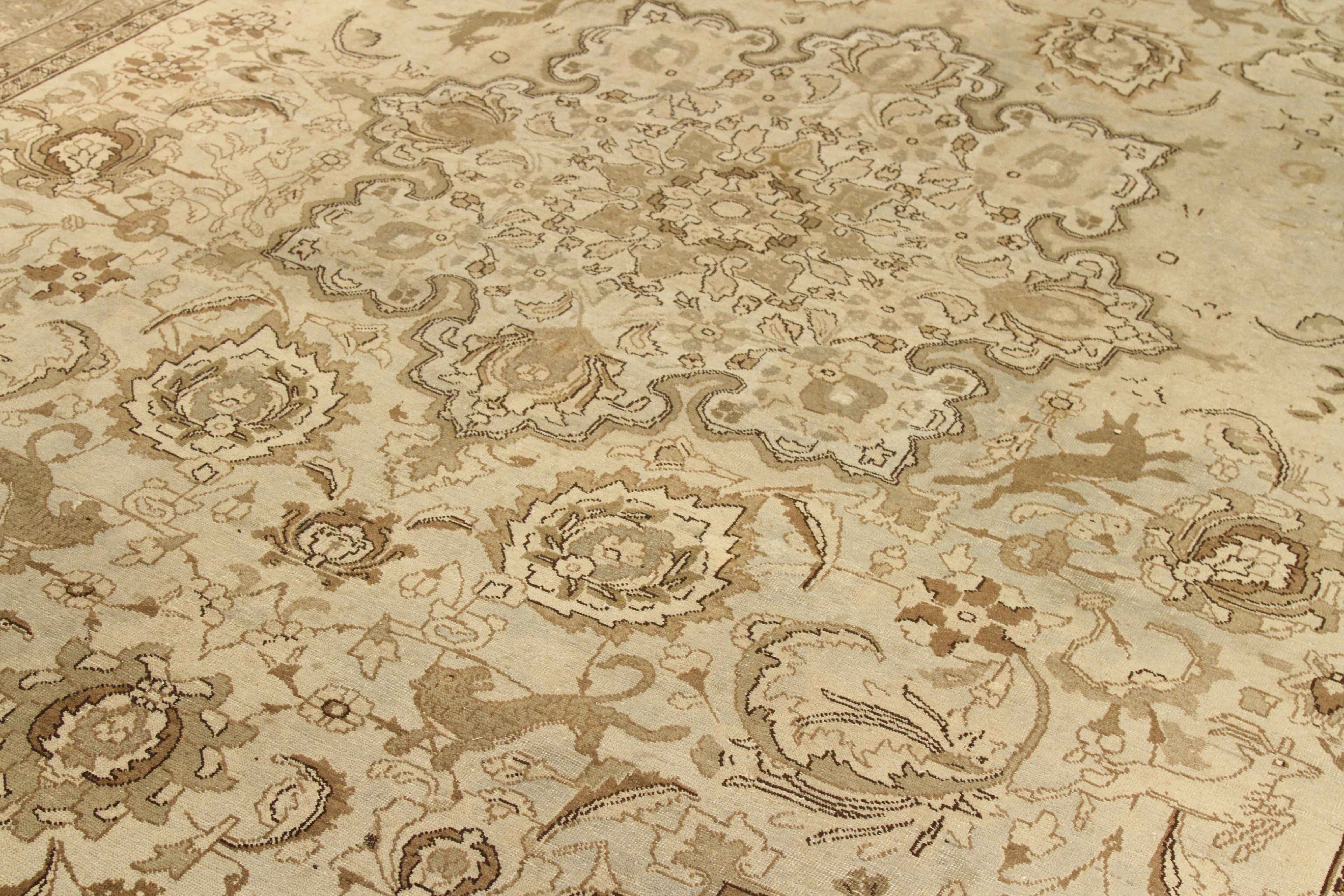 Thumbnail 4 for Antique Persian Tabriz Transitional Rug 67190