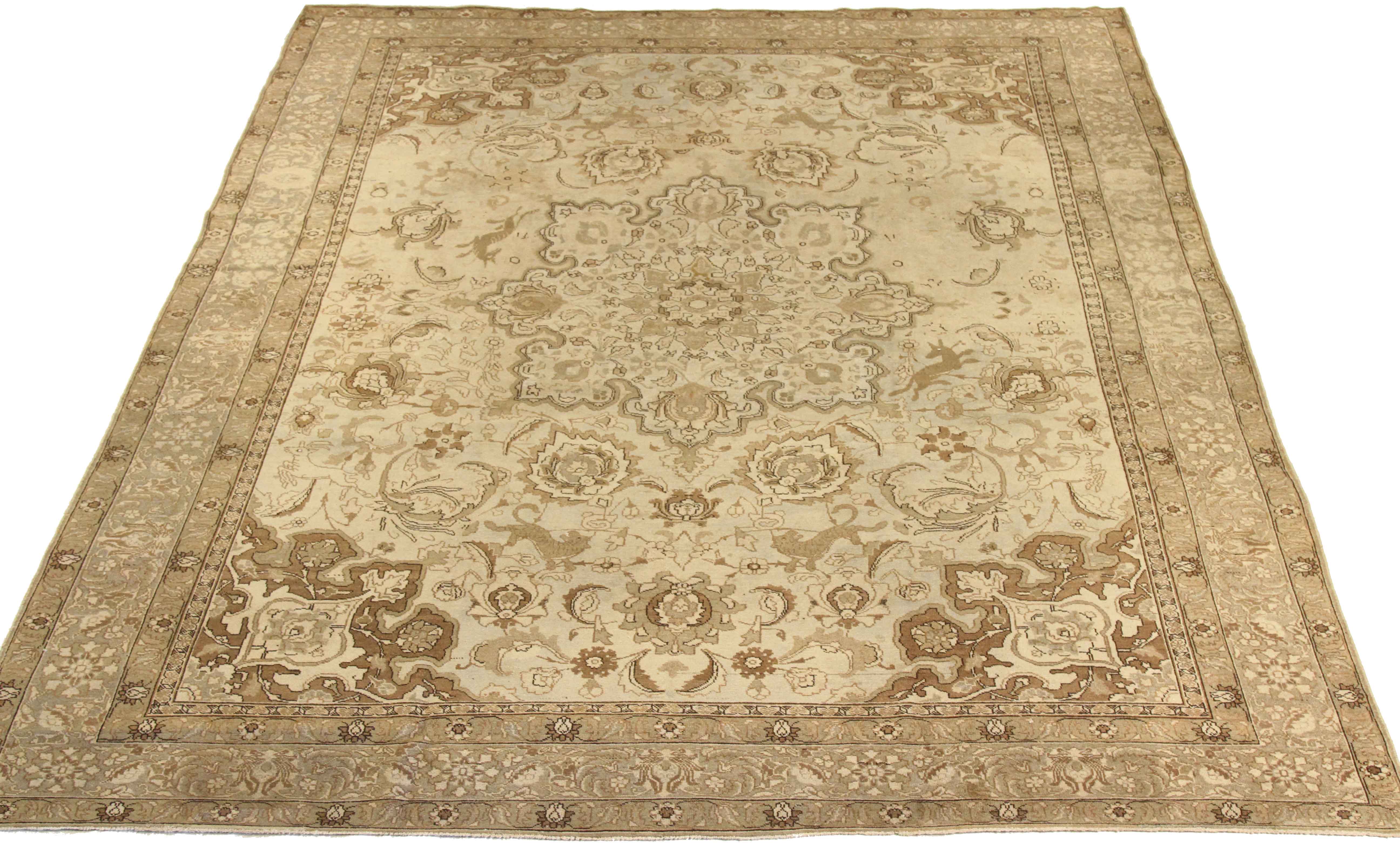 Thumbnail 14 for Antique Persian Tabriz Transitional Rug 67190