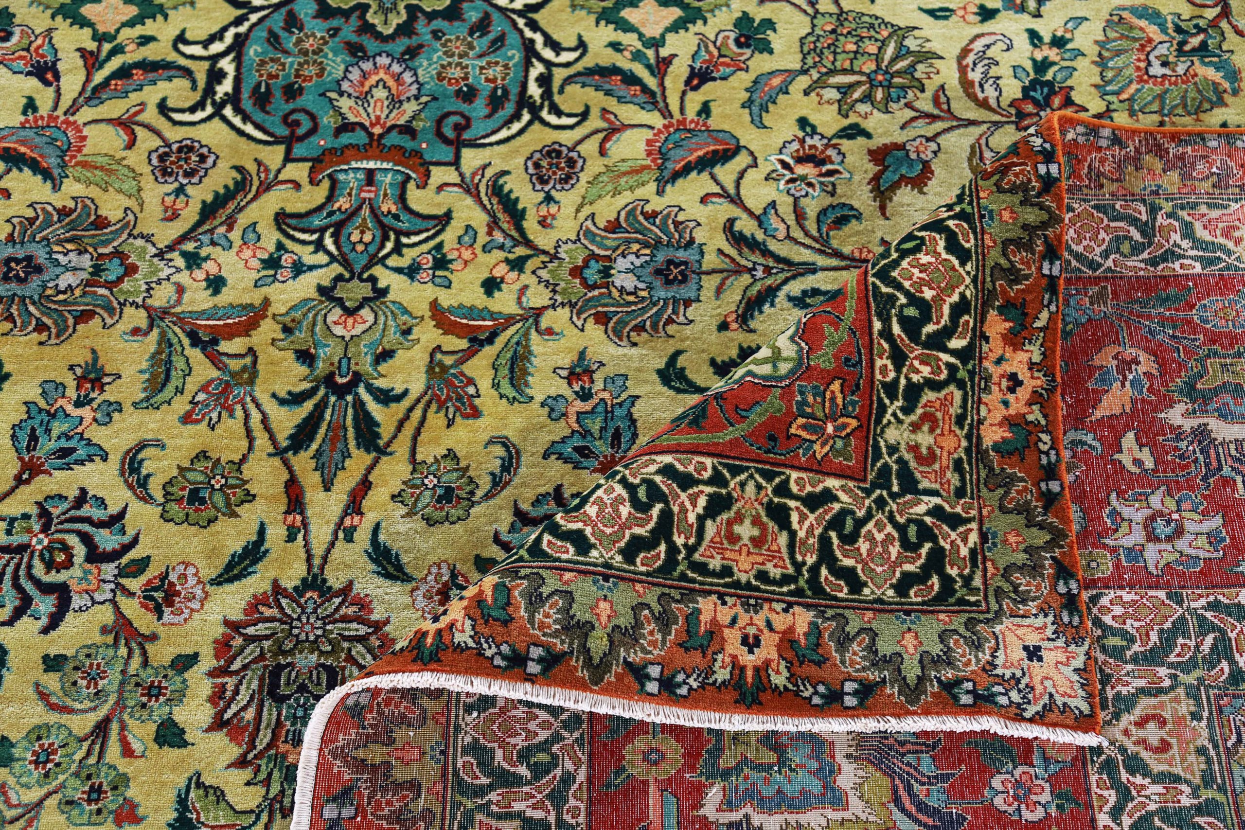 Thumbnail 6 for Antique Persian Tabriz Traditional Rug 91594