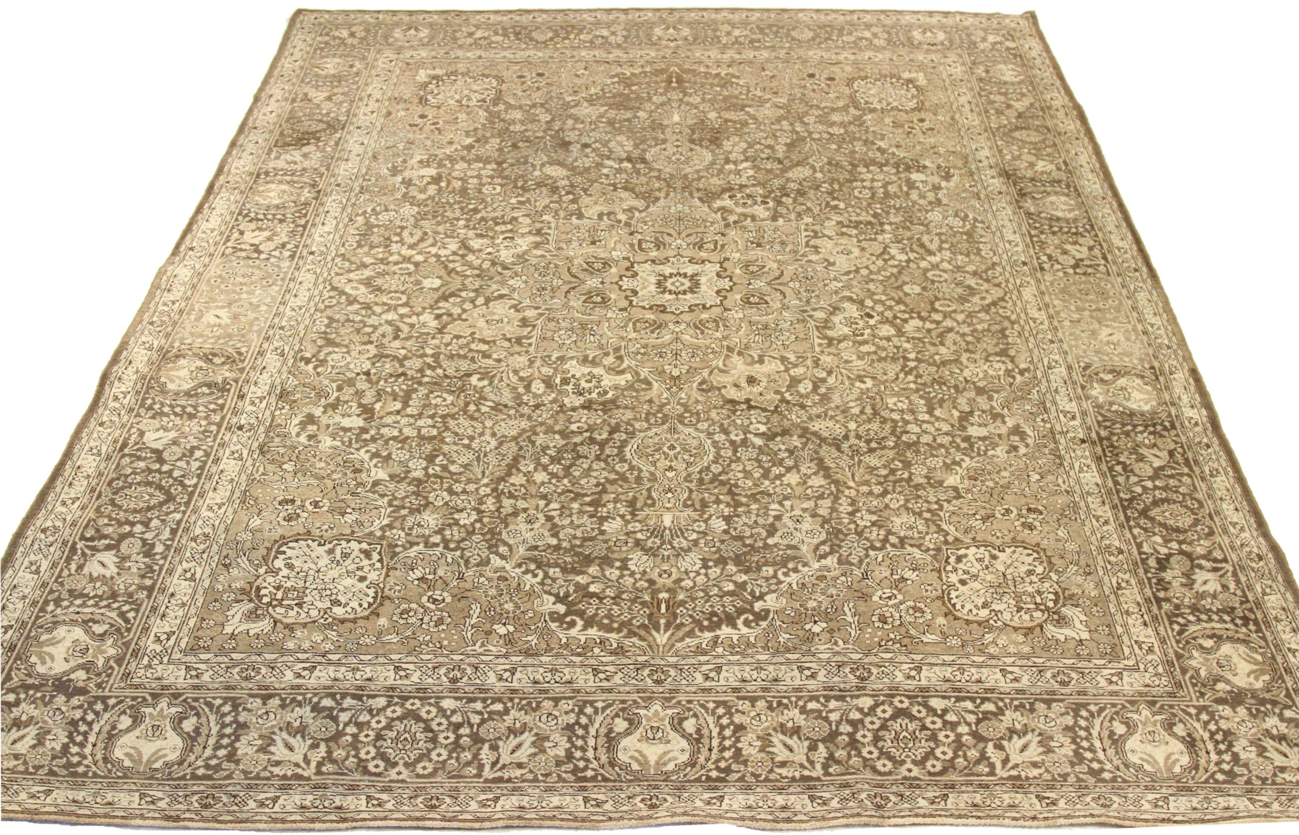 Thumbnail 15 for Antique Persian Tabriz Transitional Rug 67172