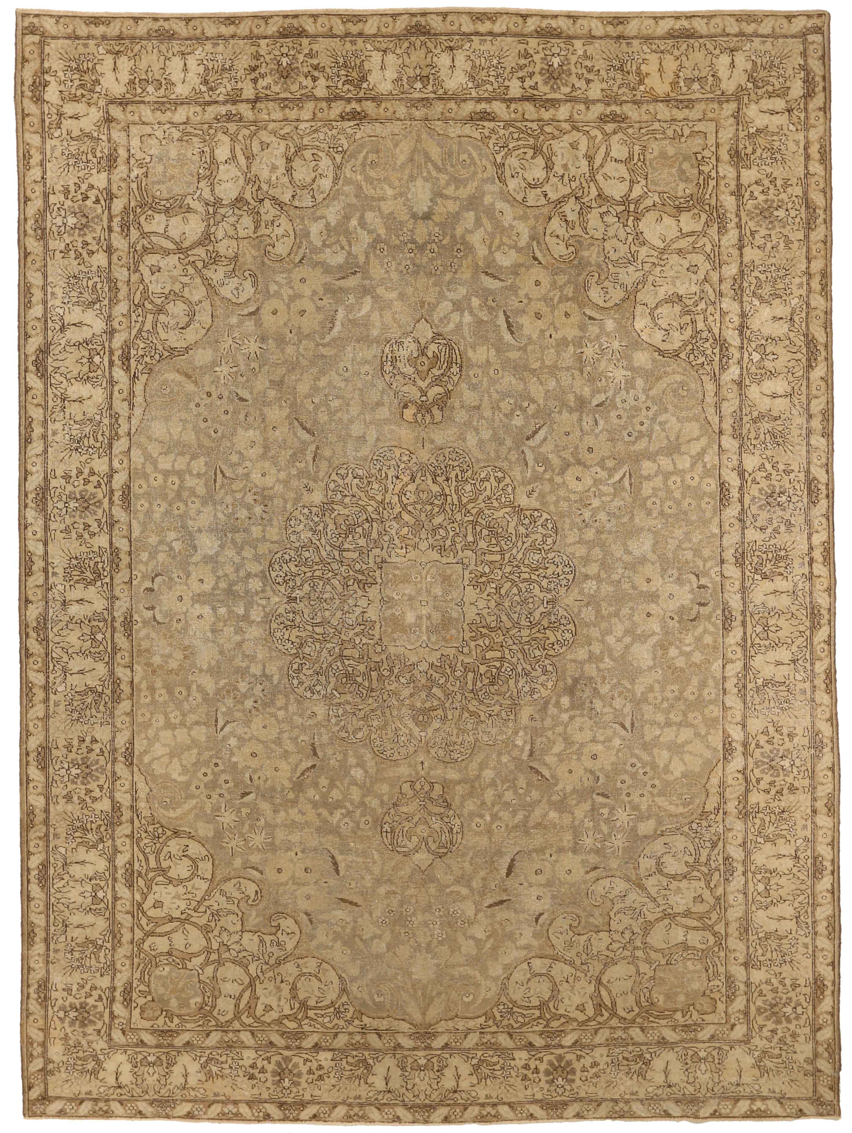 Thumbnail 11 for Antique Persian Tabriz Transitional Rug 67179