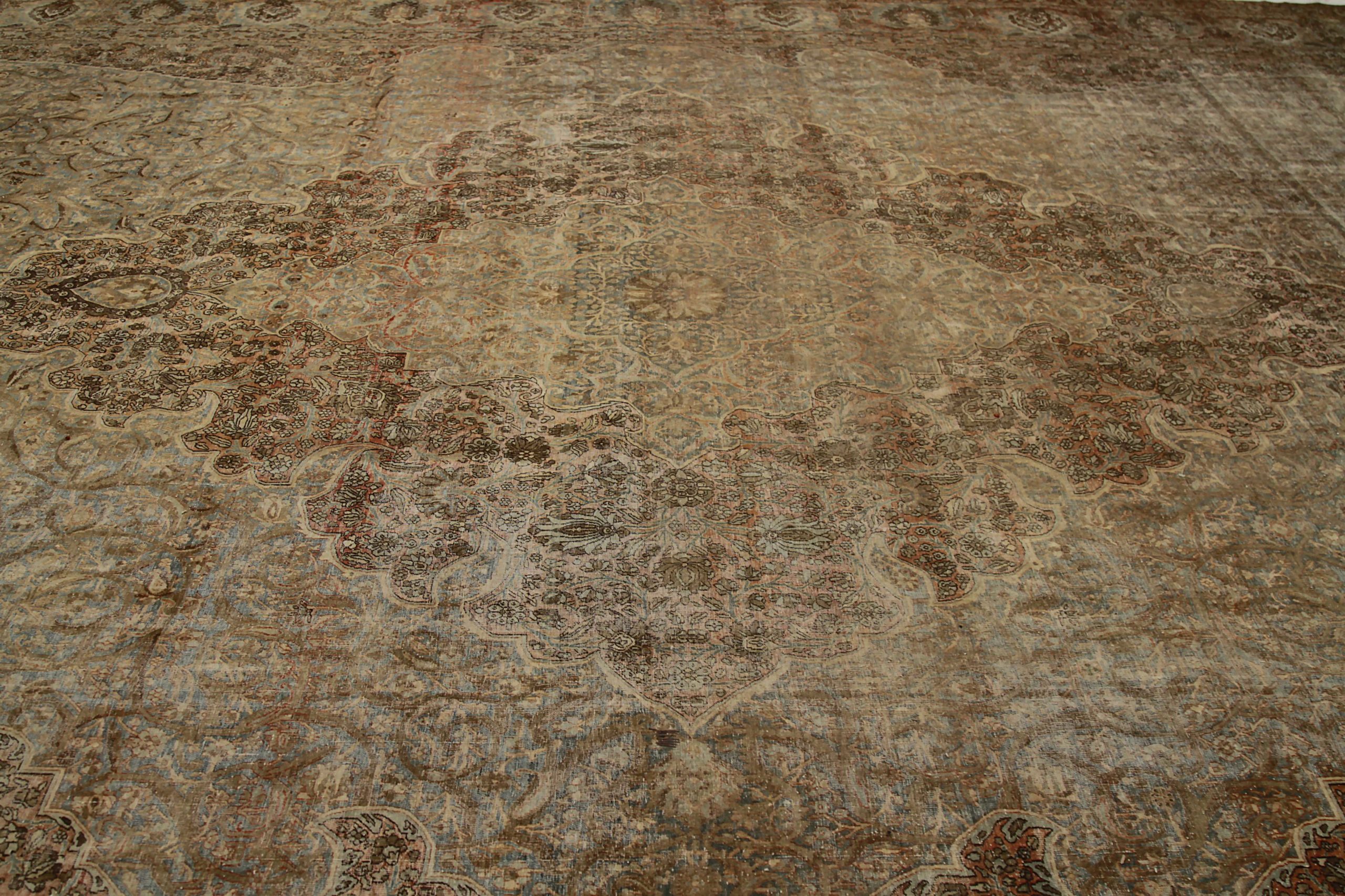 Thumbnail 5 for Antique Persian Kashan Transitional Rug 88909