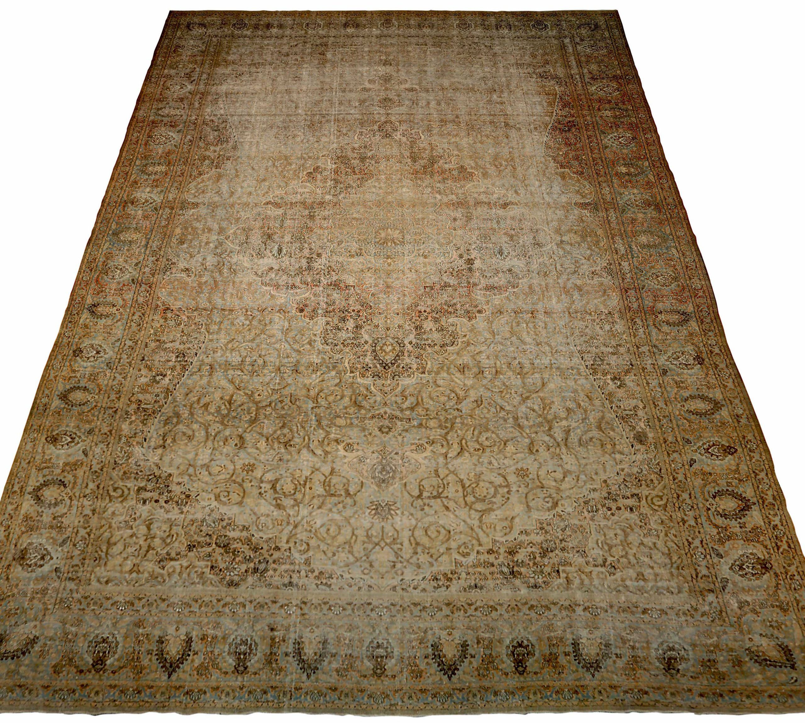 Thumbnail 4 for Antique Persian Kashan Transitional Rug 88909