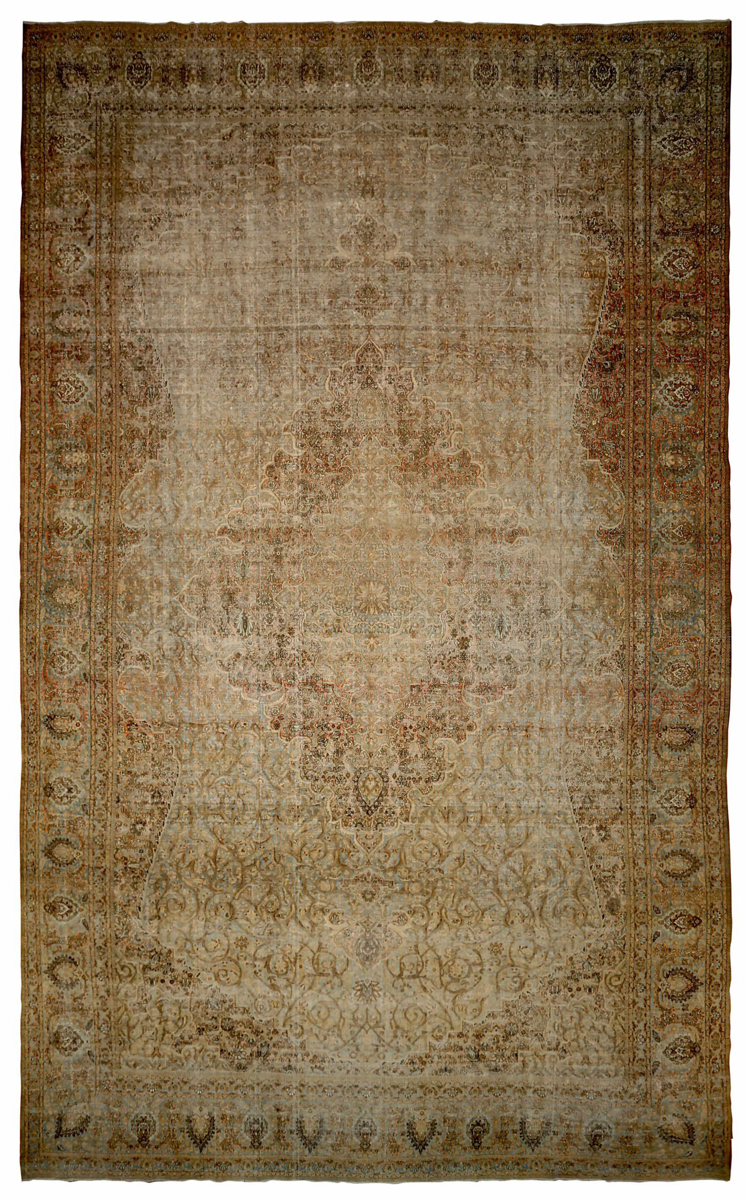 Thumbnail 7 for Antique Persian Kashan Transitional Rug 88909