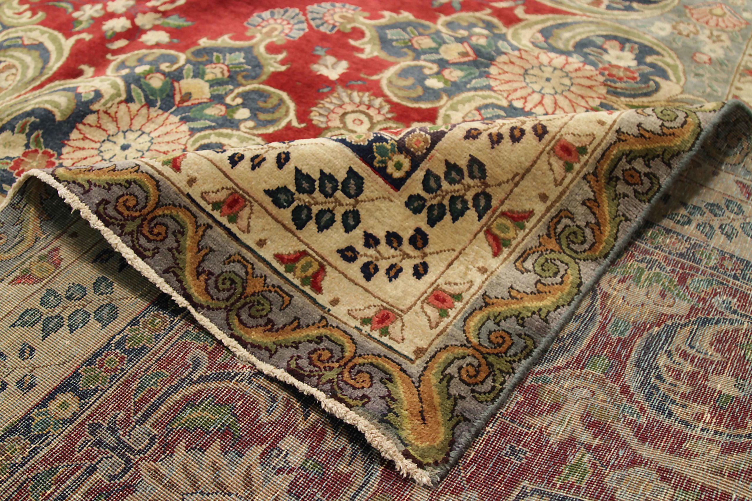 Thumbnail 3 for Antique Persian Tabriz Traditional Rug 88846