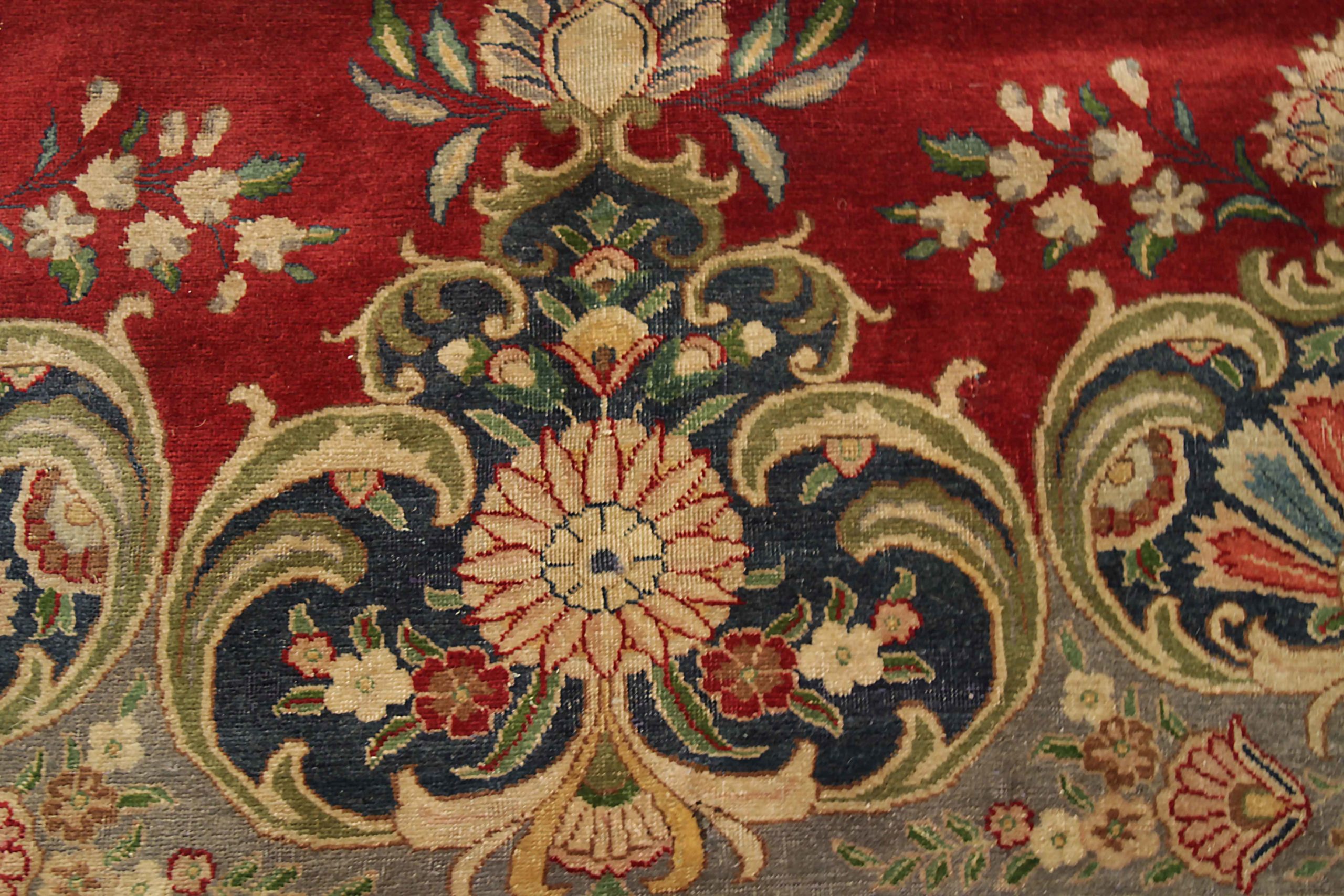 Thumbnail 6 for Antique Persian Tabriz Traditional Rug 88846