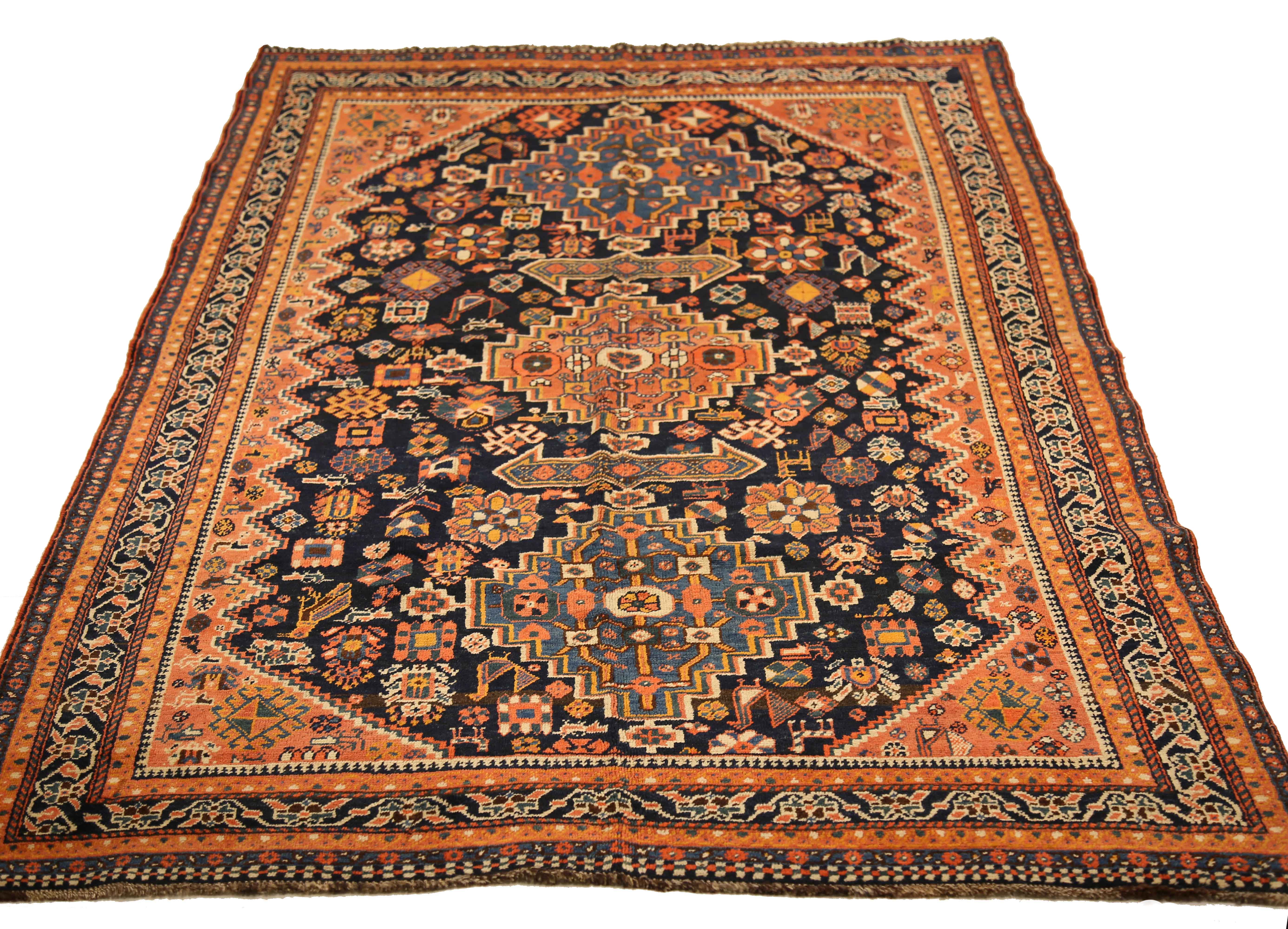 Thumbnail 3 for Antique Persian Shiraz Transitional Rug 11086