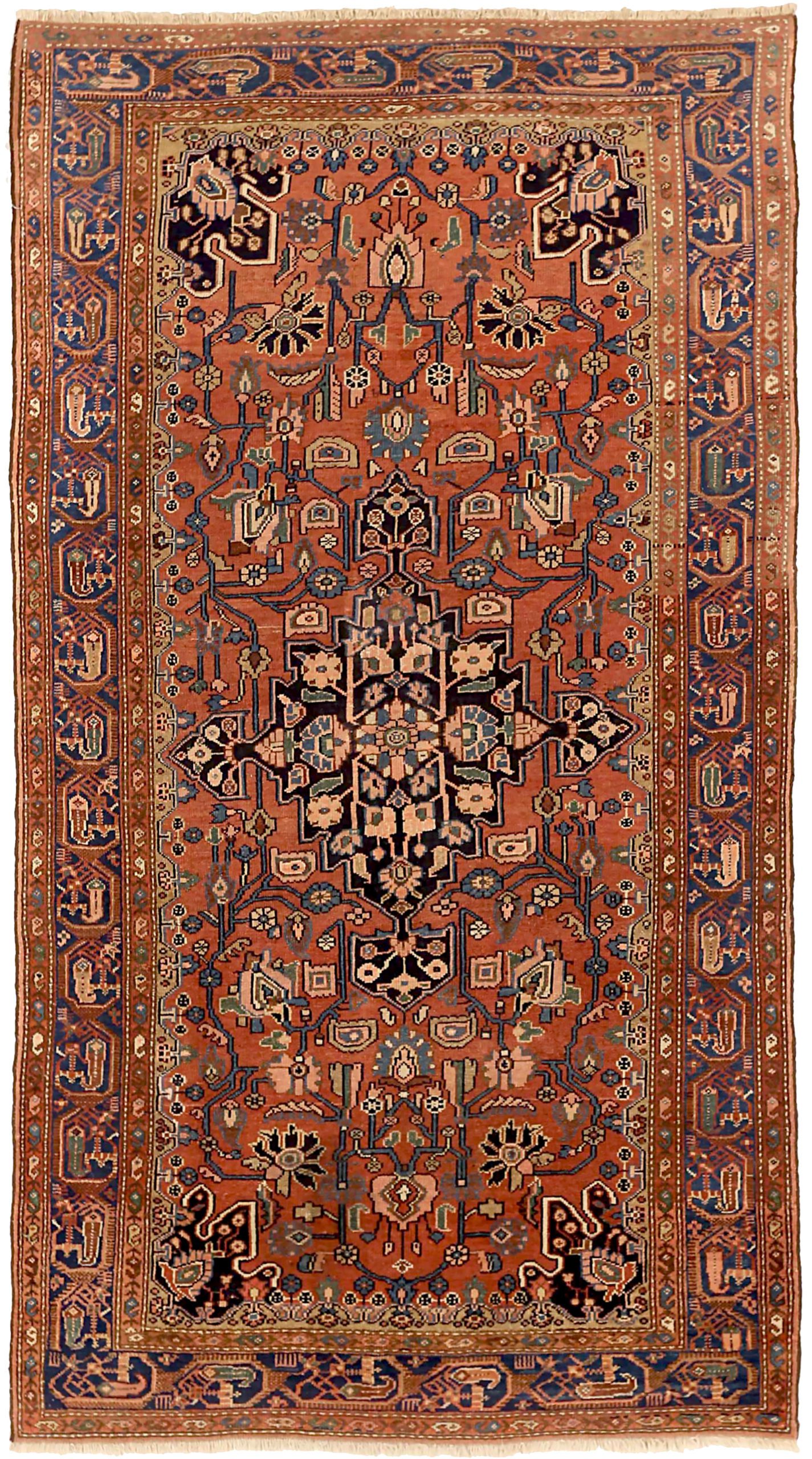 Thumbnail 10 for Antique Persian Hamadan Traditional Rug 71537
