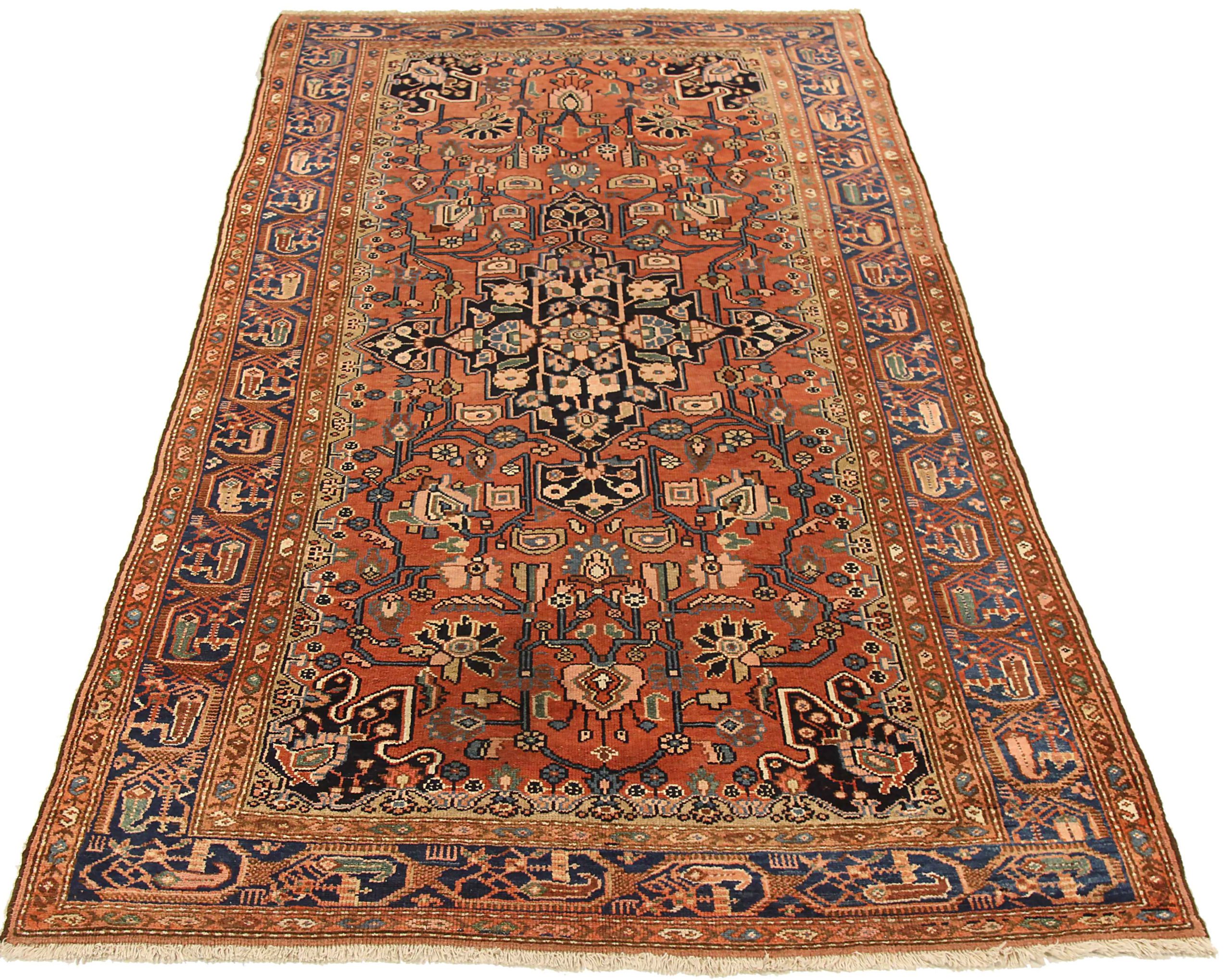 Thumbnail 8 for Antique Persian Hamadan Traditional Rug 71537