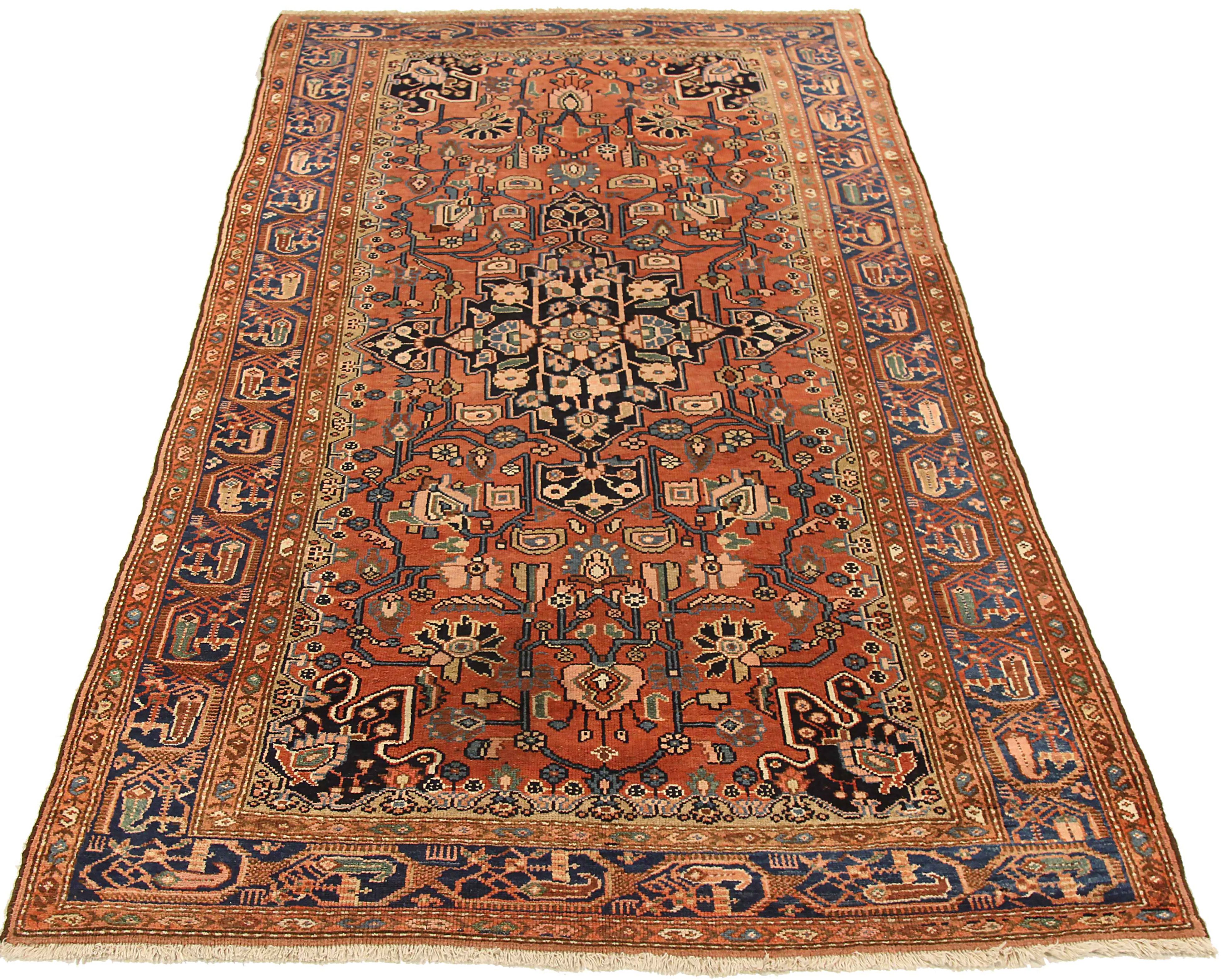 Thumbnail 6 for Antique Persian Hamadan Traditional Rug 71537