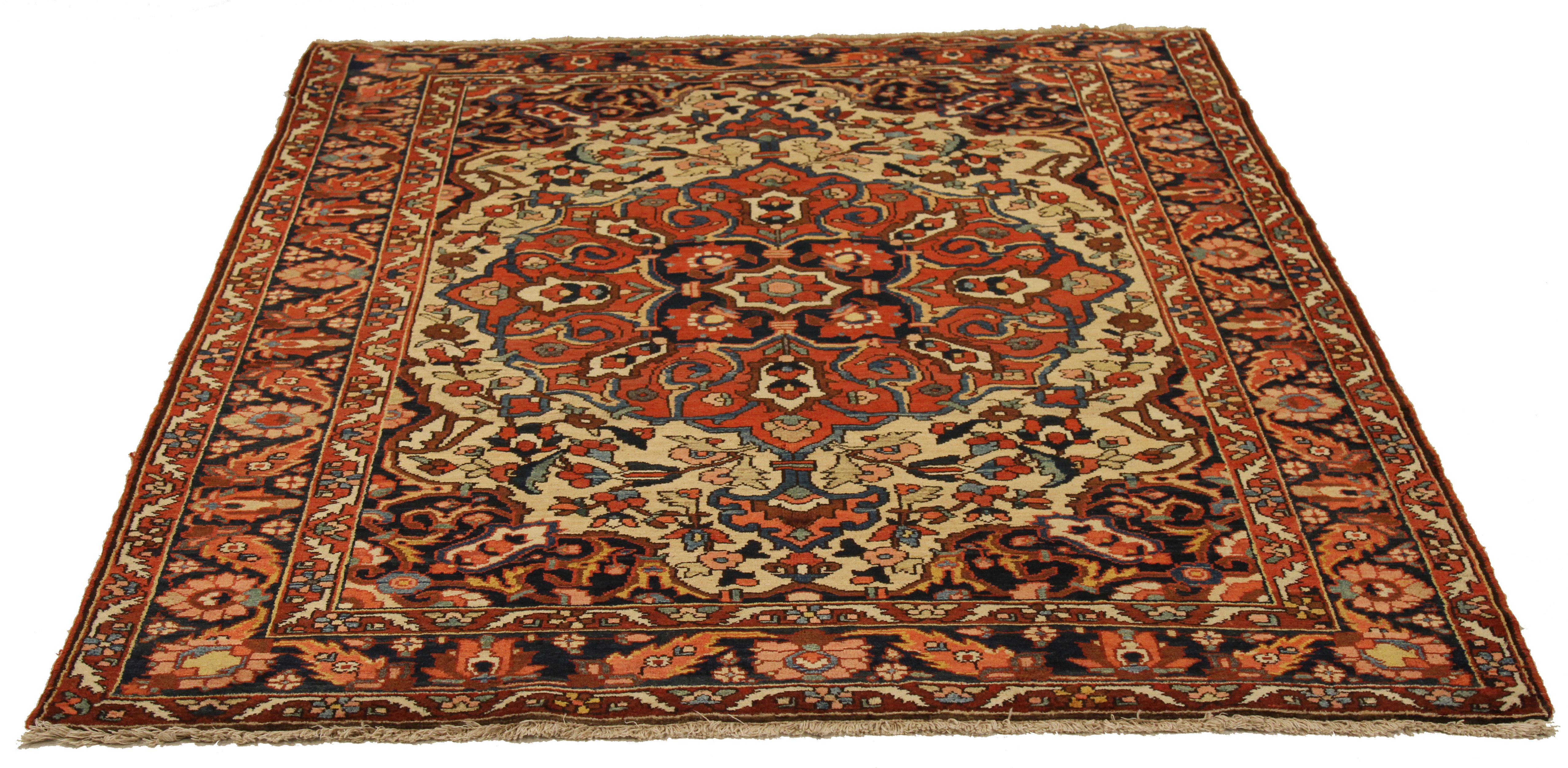 Thumbnail 2 for Antique Persian Bakhtiar Traditional Rug 11091