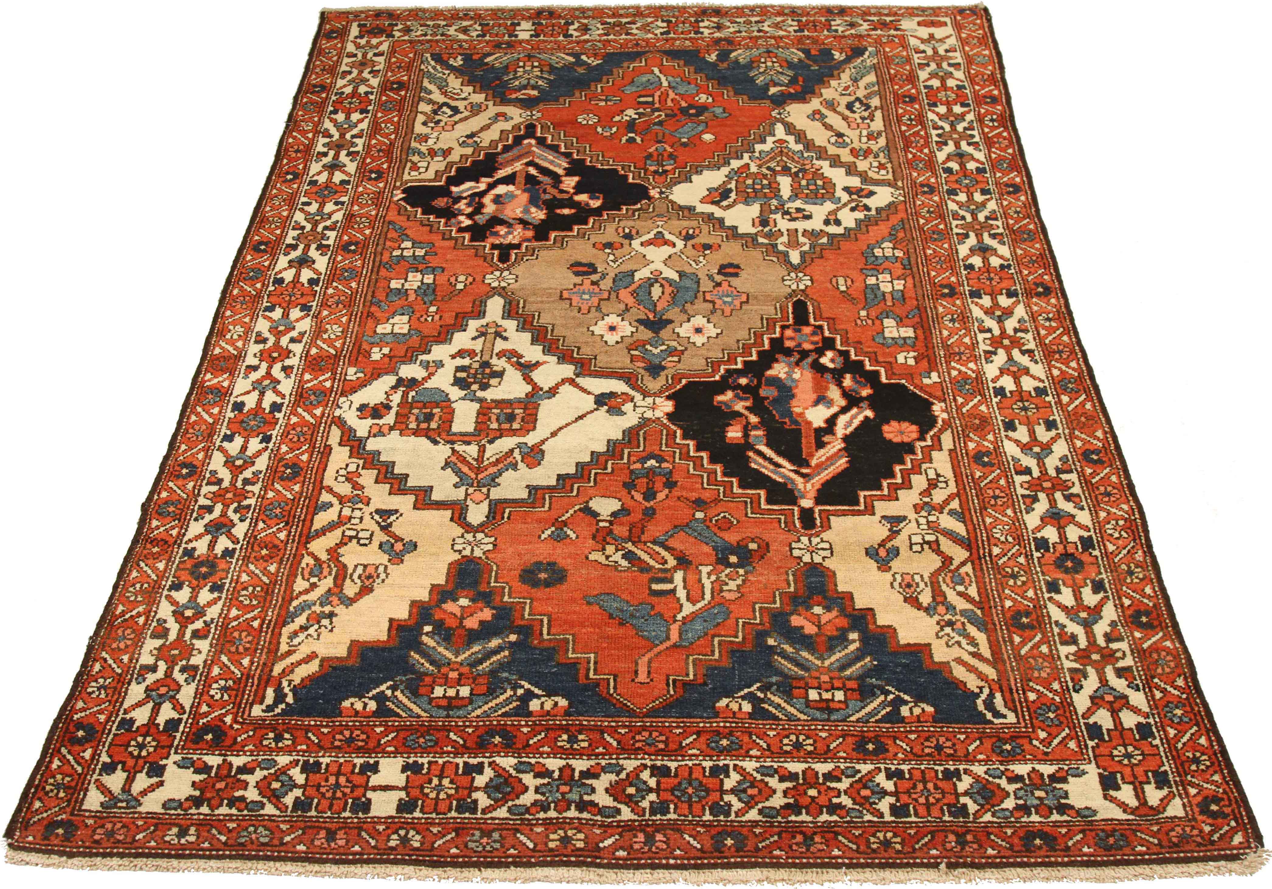 Thumbnail 7 for Antique Persian Bakhtiar Traditional Rug 71489