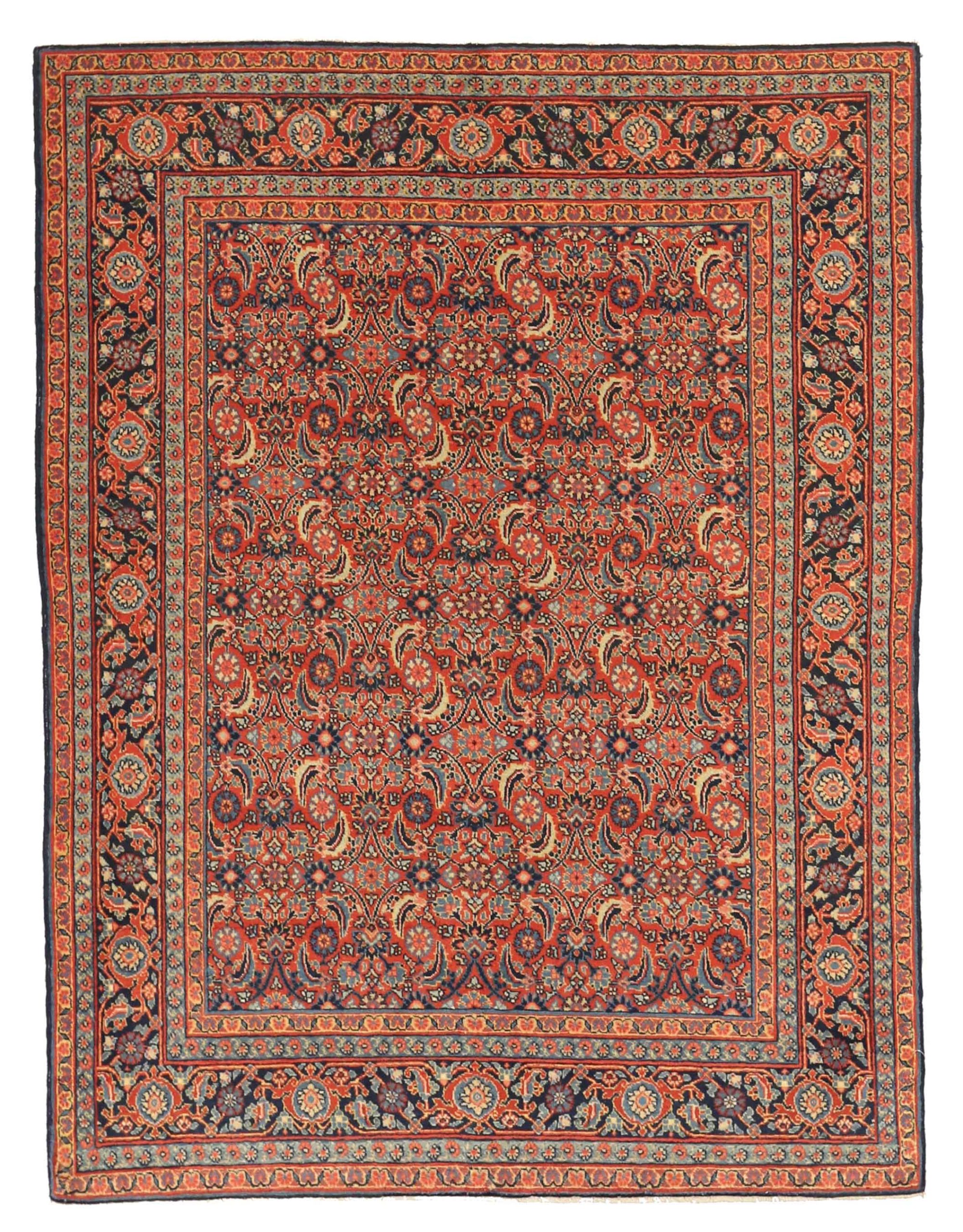 Thumbnail 7 for Antique Persian Tabriz Traditional Rug 11110