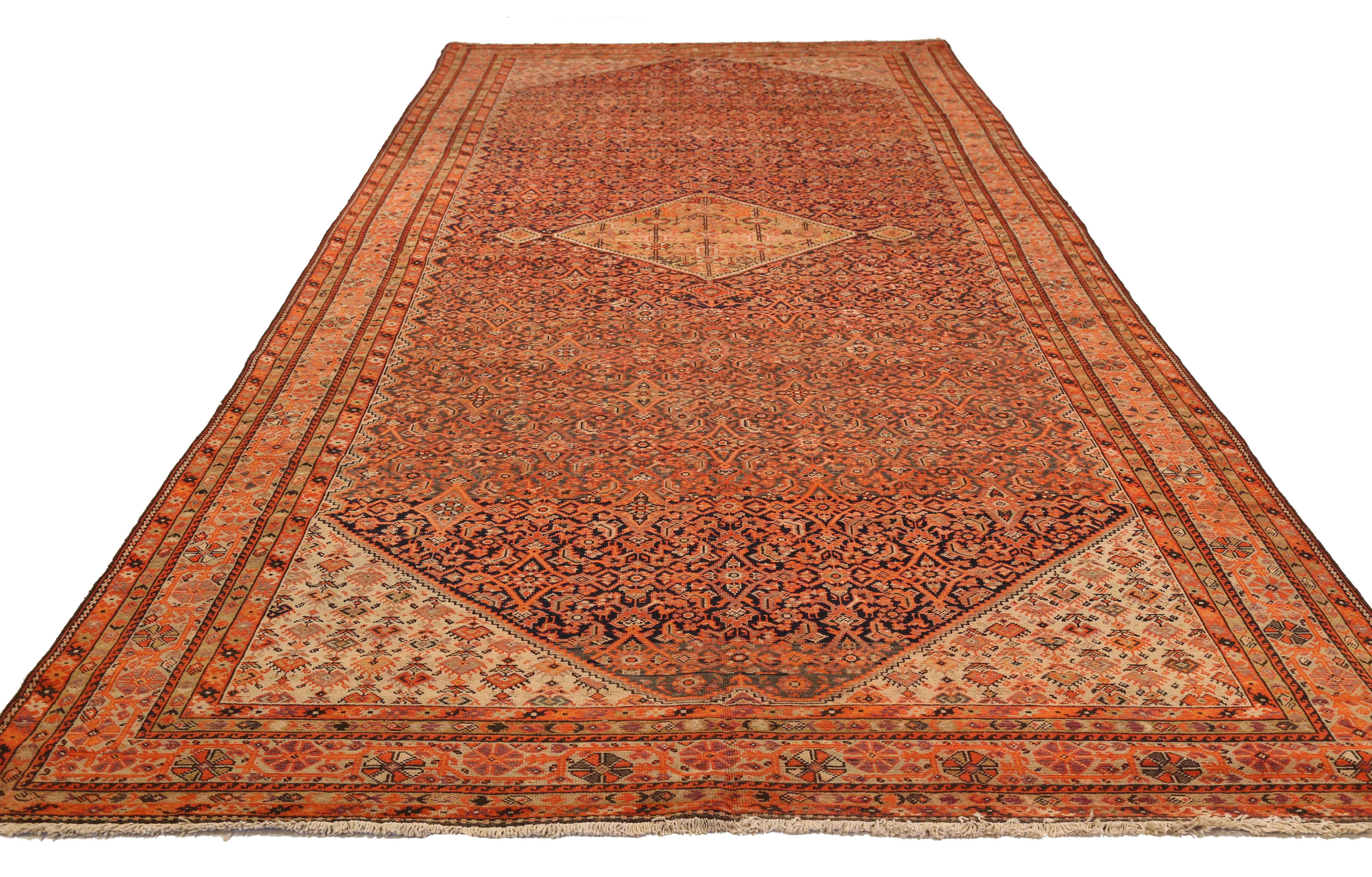 Thumbnail 11 for Antique Persian Malayer Traditional Rug 11124