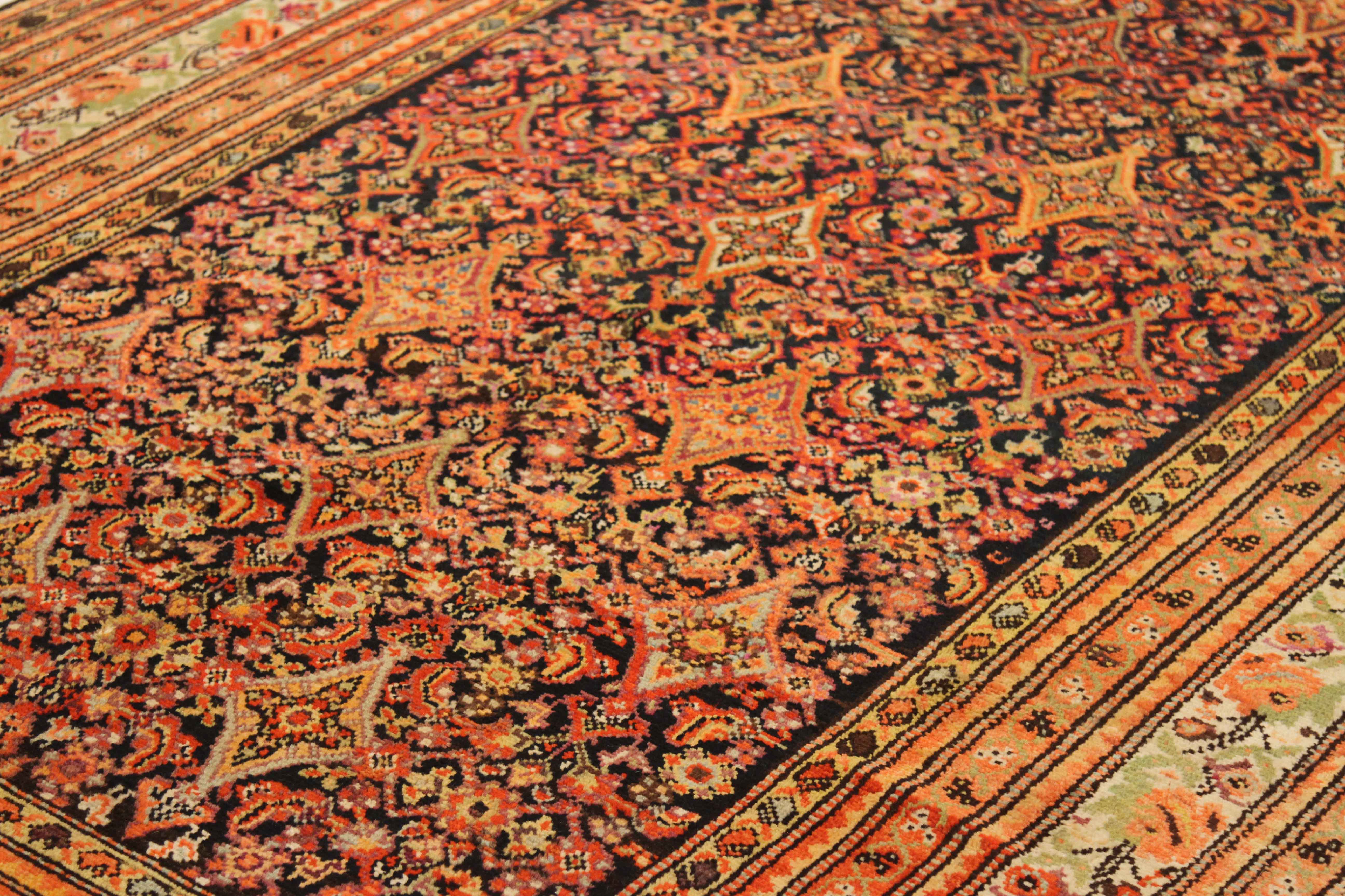 Thumbnail 3 for Antique Persian Malayer Traditional Rug 71475