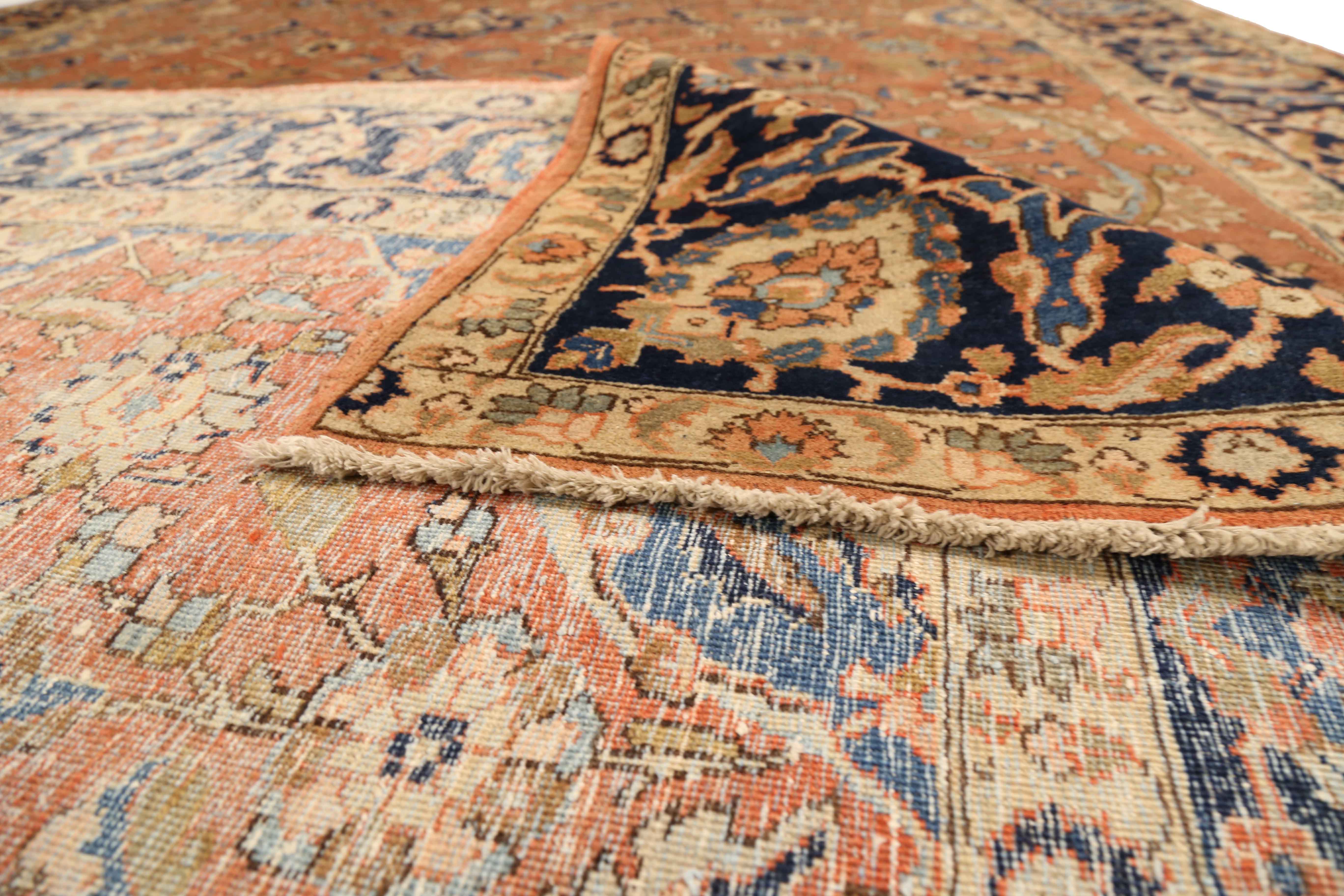 Thumbnail 5 for Antique Persian Tabriz Traditional Rug 71446