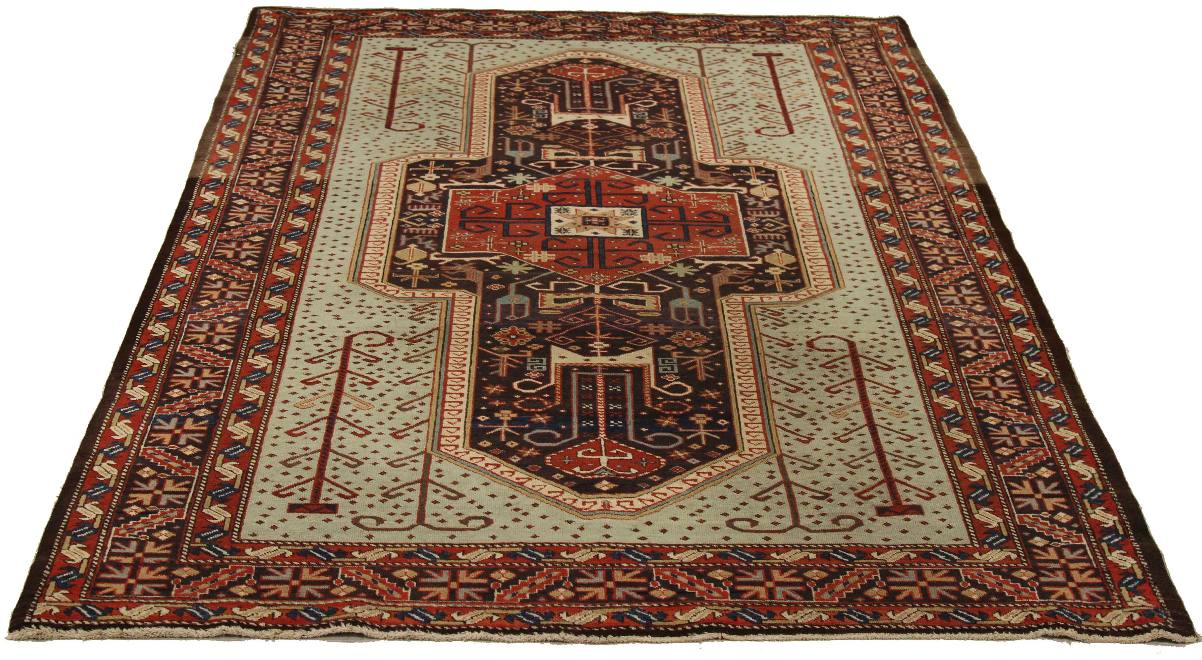 Thumbnail 7 for Antique Persian Ardebil Transitional Rug 11139