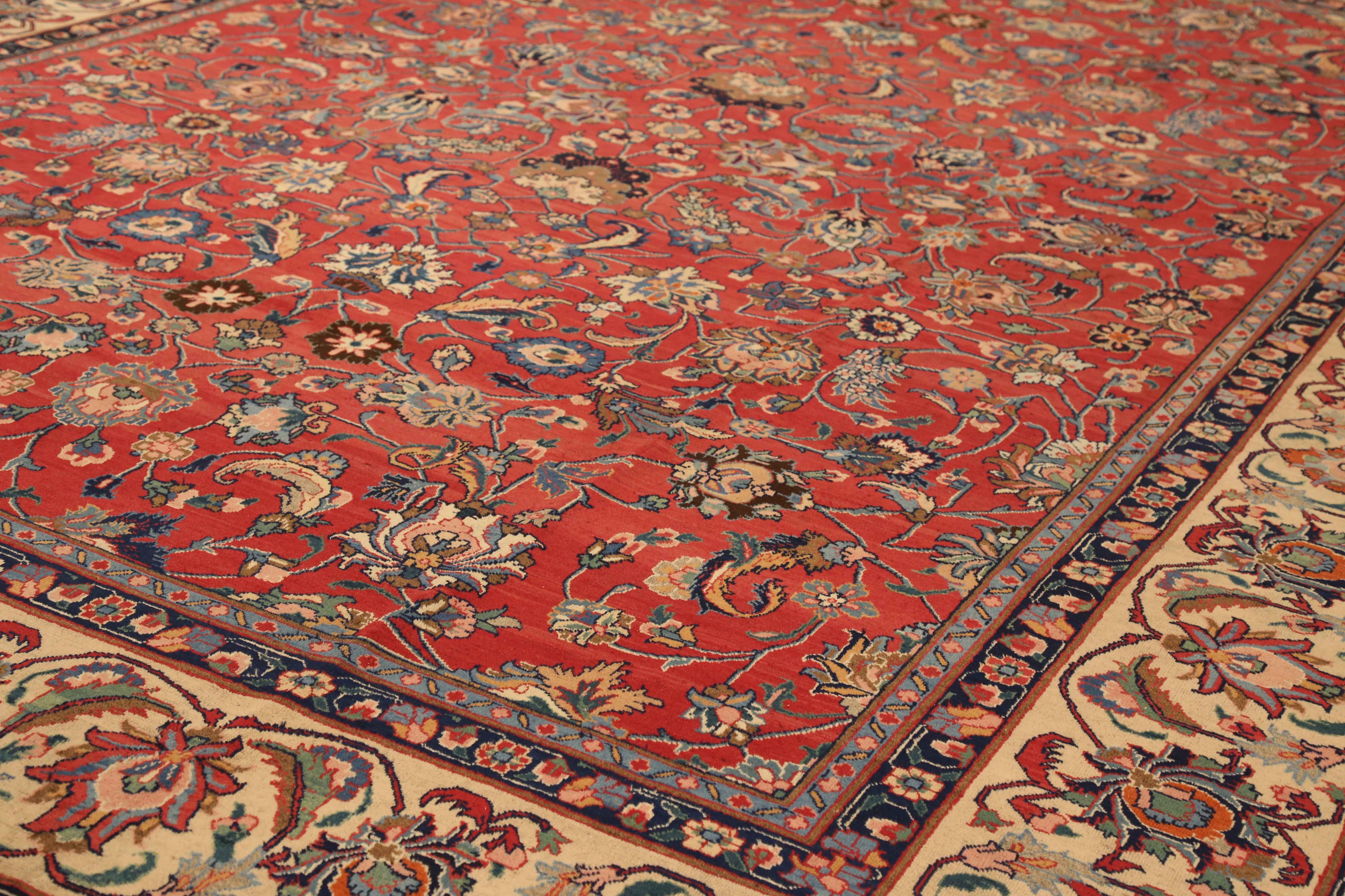 Thumbnail 4 for Antique Persian Mashad Traditional Rug 11140