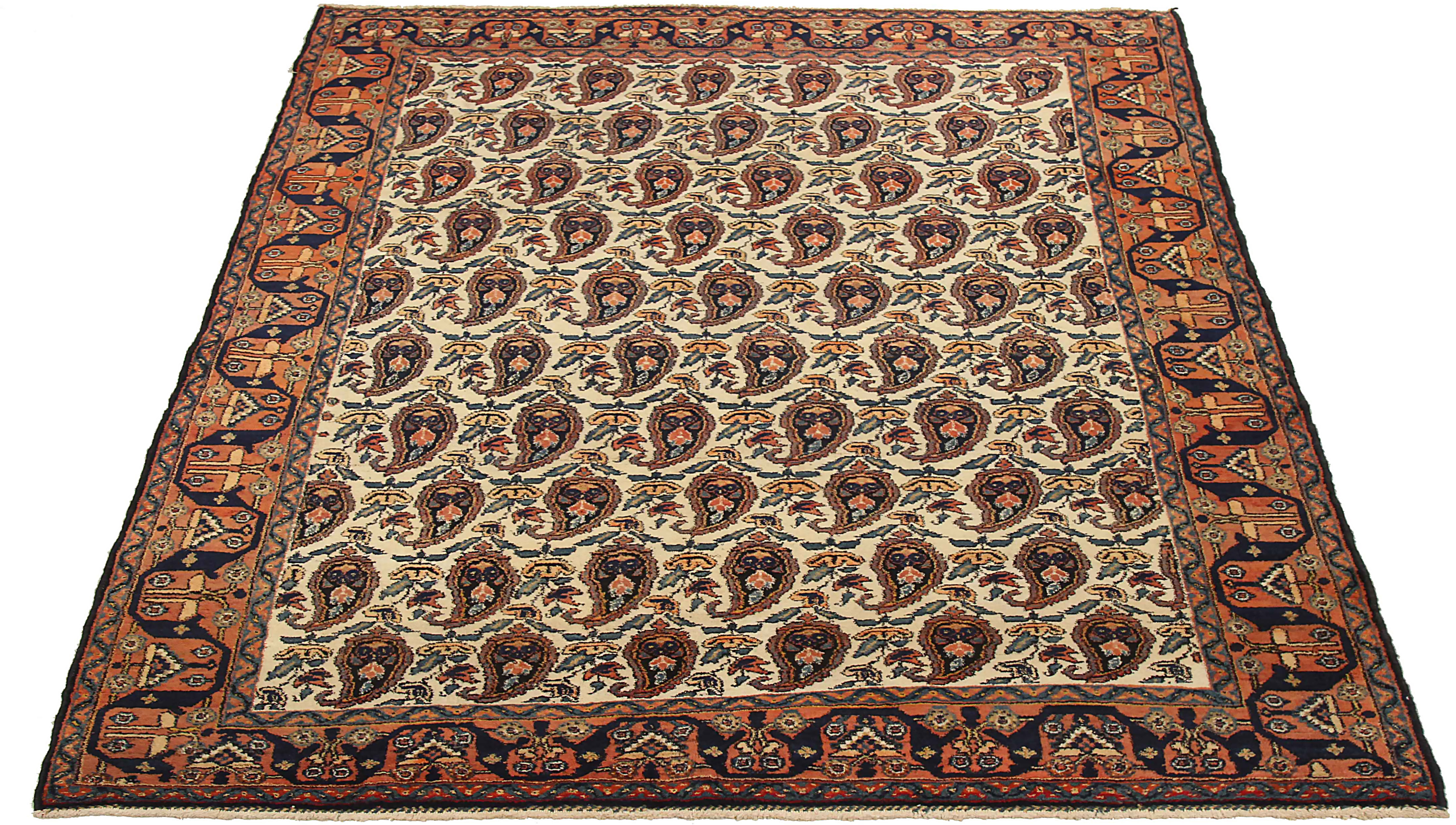 Thumbnail 3 for Antique Persian Isfahan Traditional Rug 71564