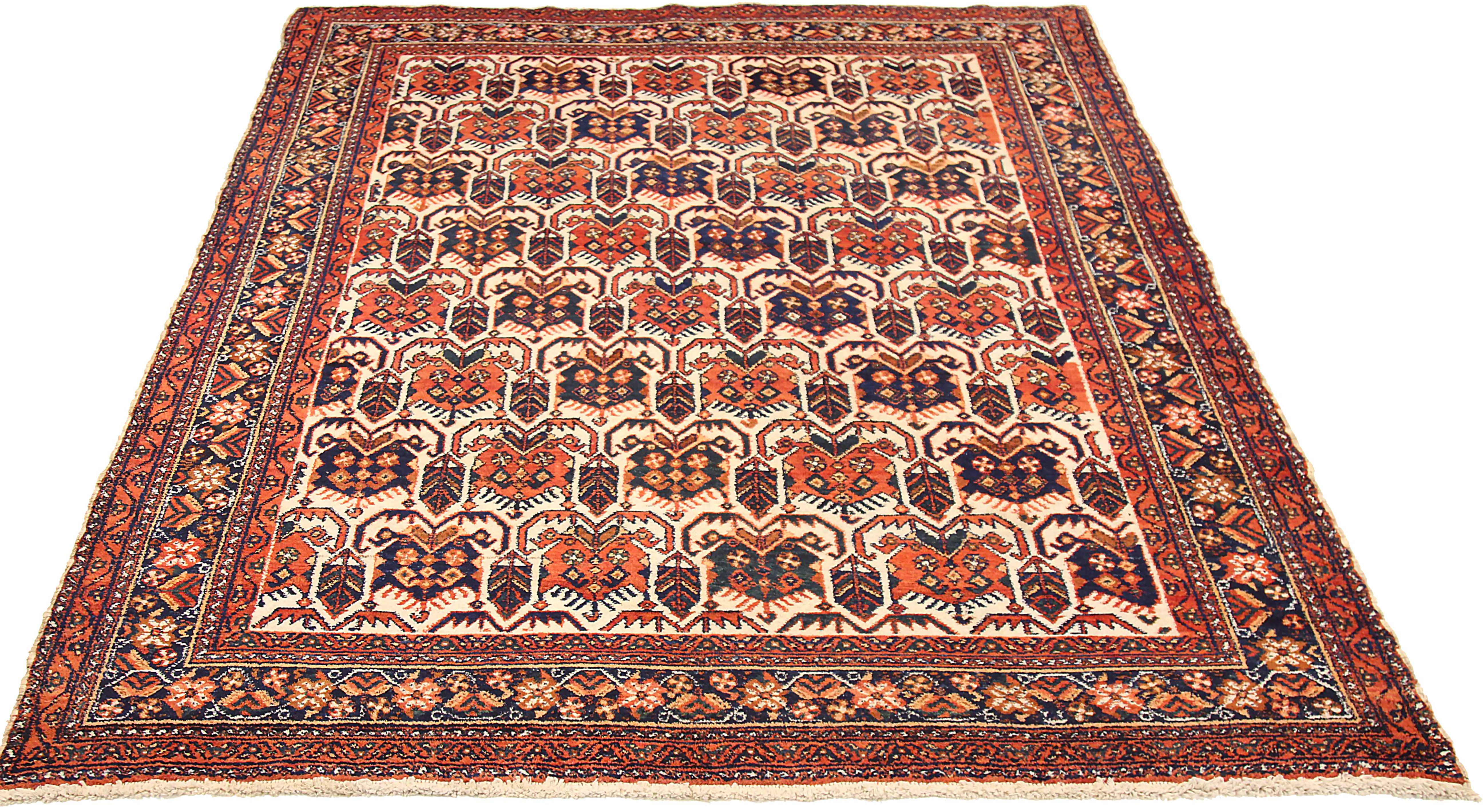Thumbnail 4 for Antique Persian Isfahan Traditional Rug 71565