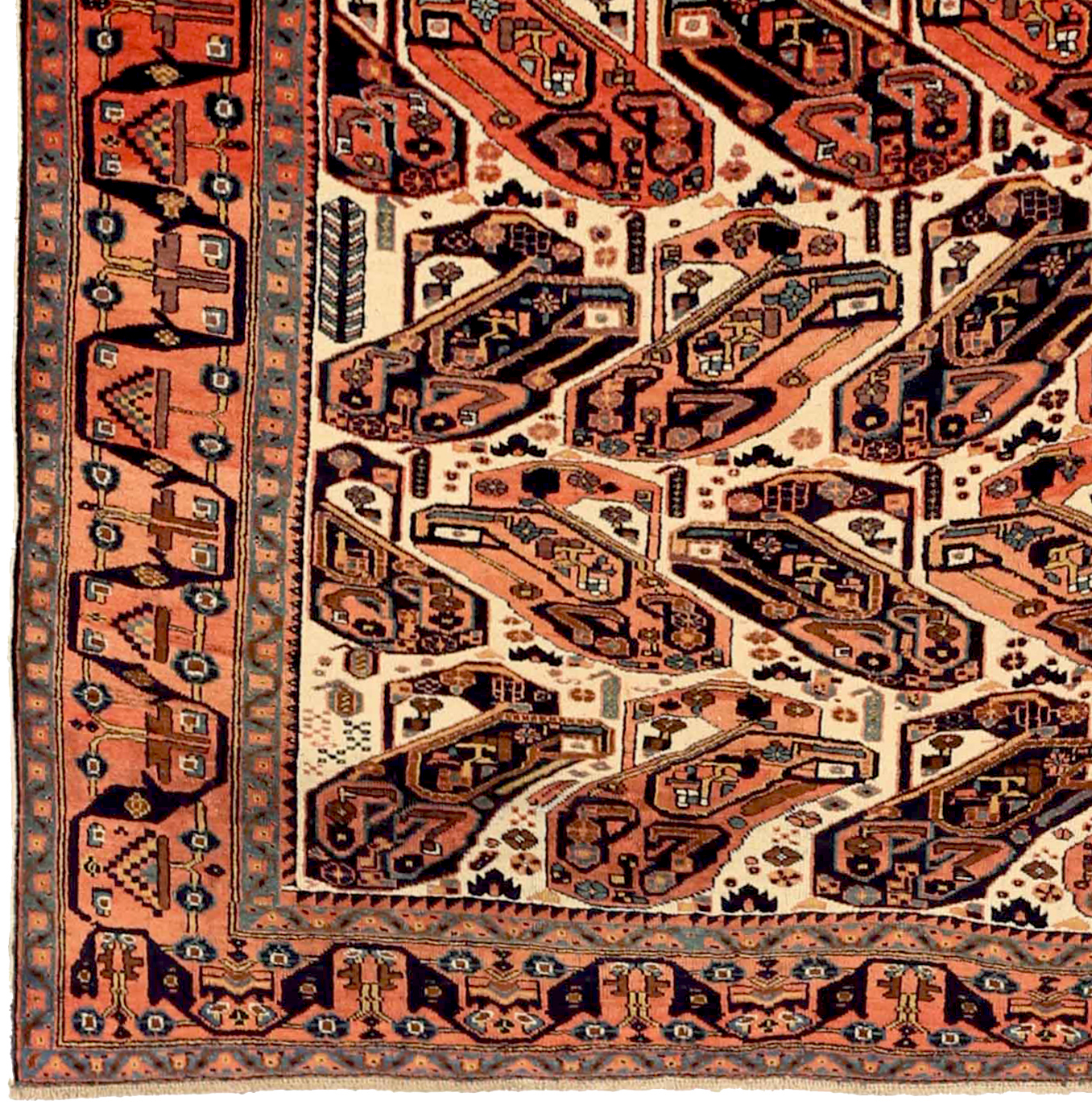 Thumbnail 4 for Antique Persian Isfahan Transitional Rug 71563