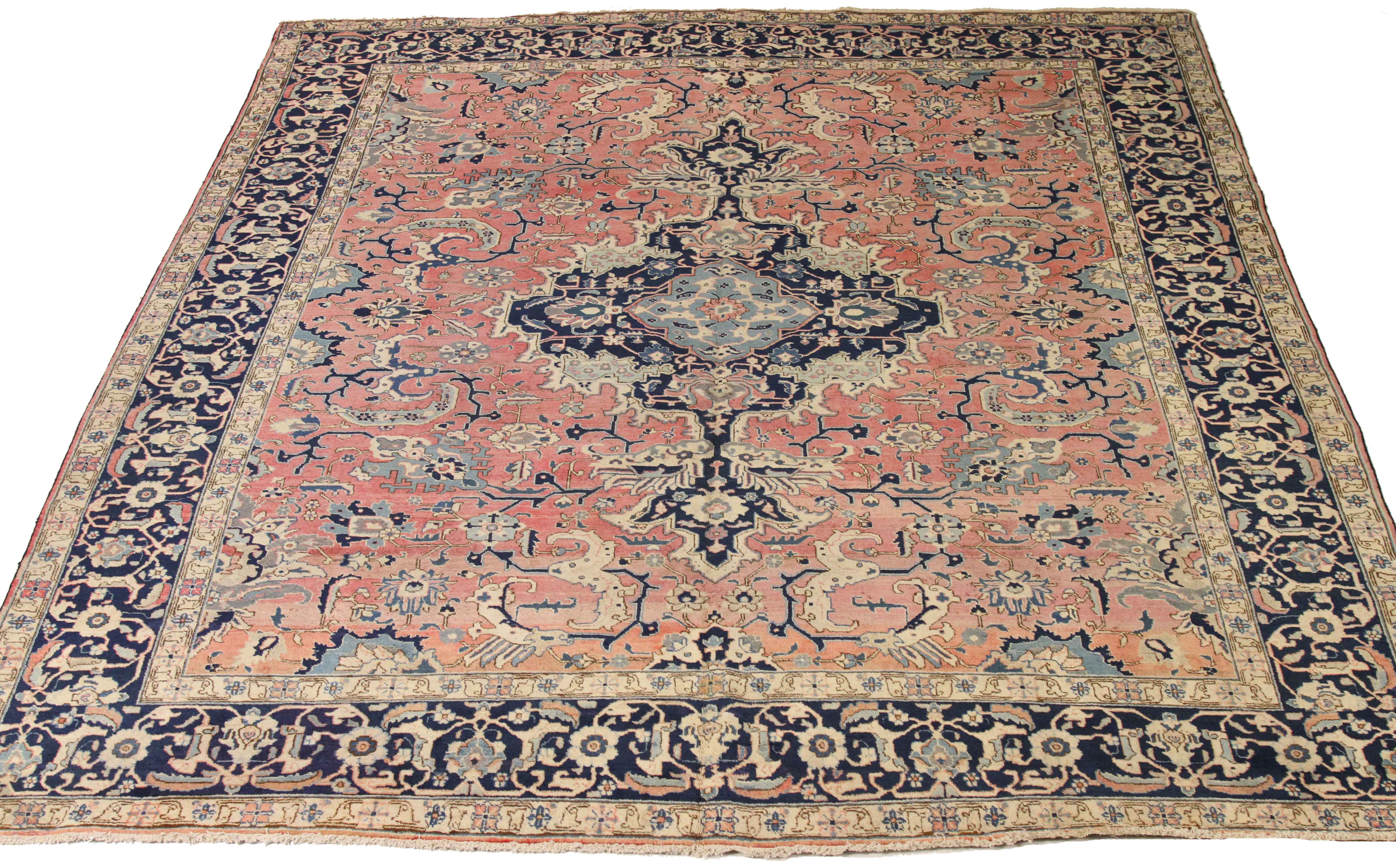 Thumbnail 2 for Antique Persian Tabriz Traditional Rug 71672