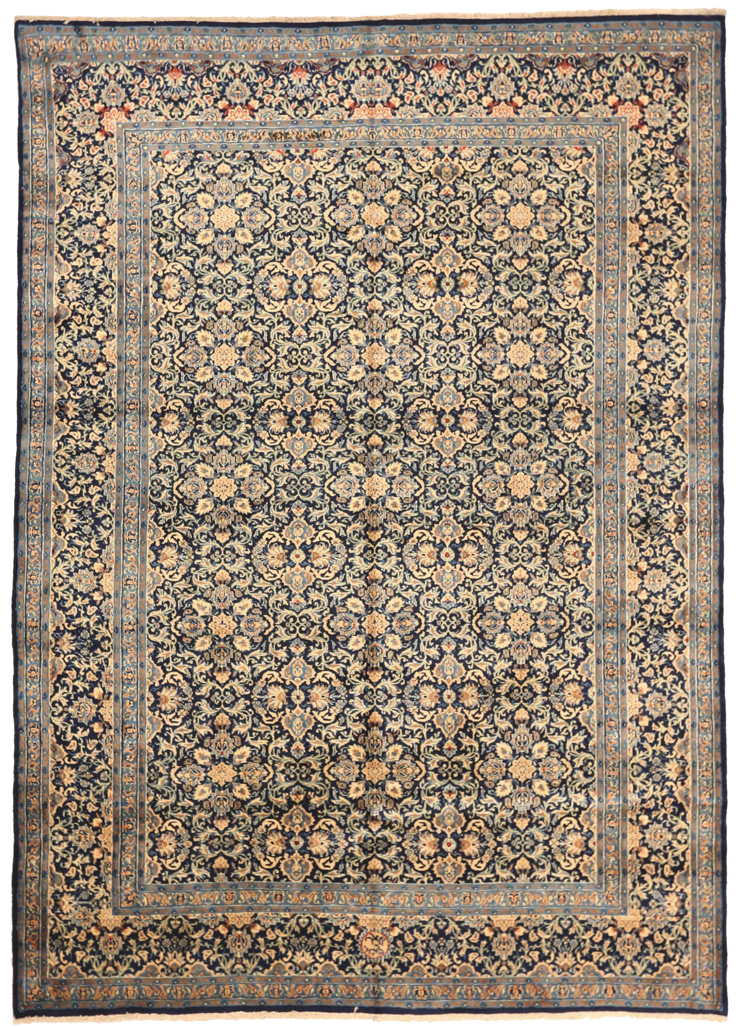Thumbnail 8 for Antique Persian Kashan Transitional Rug 71621
