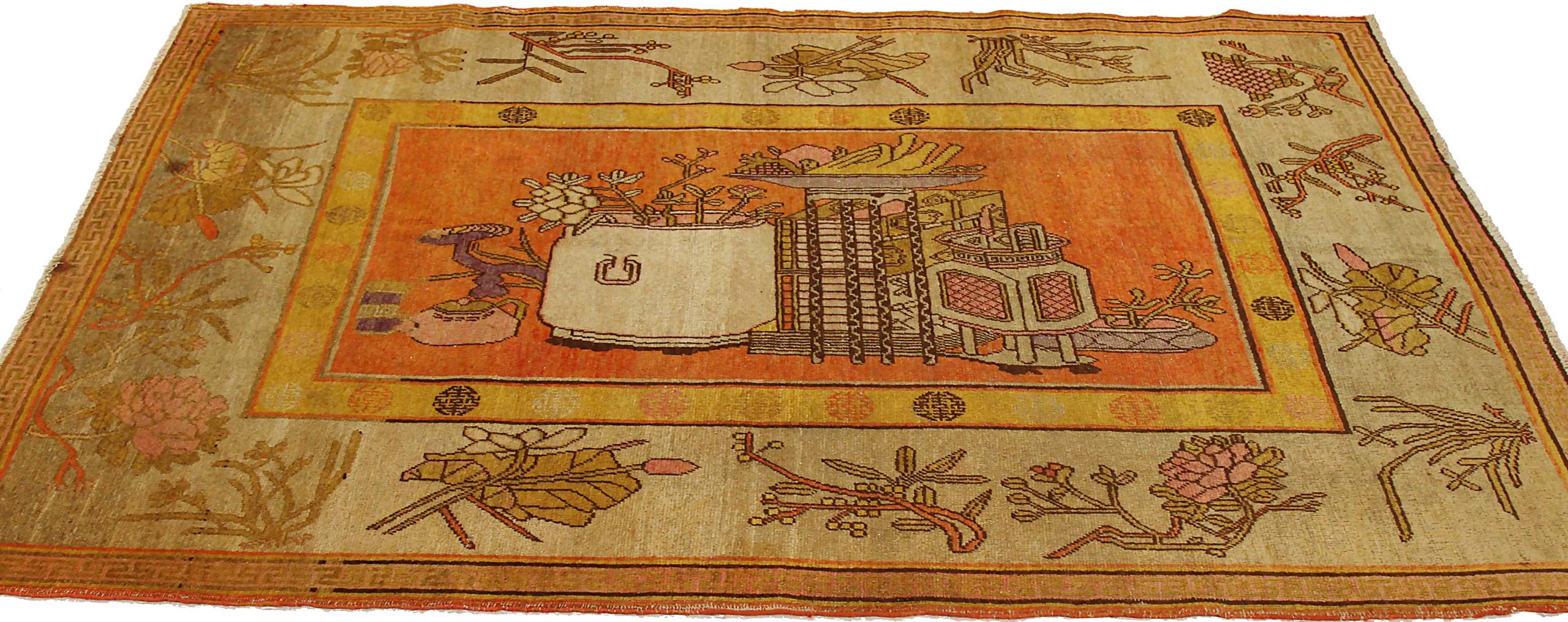 Thumbnail 10 for Antique Russia Khotan Transitional Rug 71812