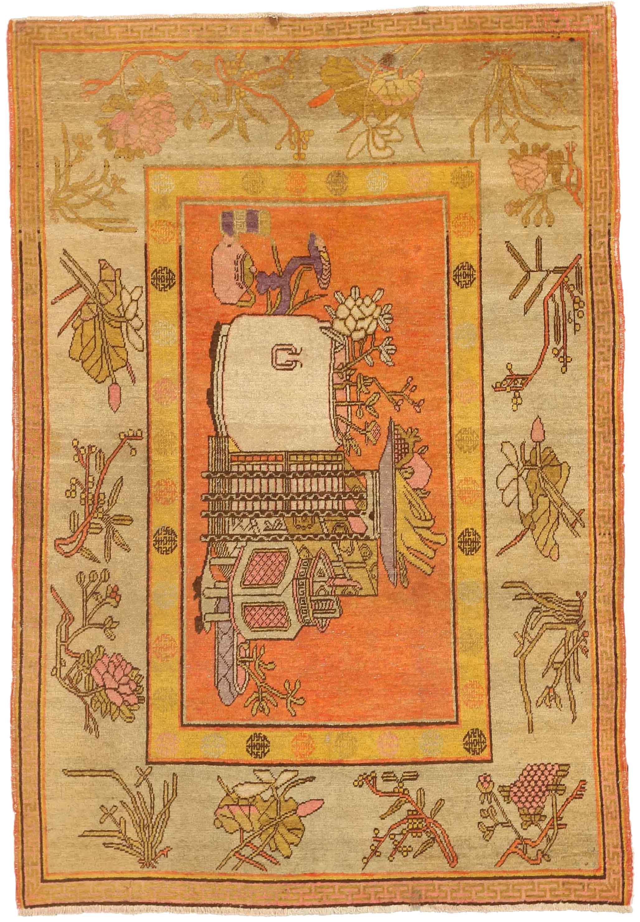 Thumbnail 11 for Antique Russia Khotan Transitional Rug 71812