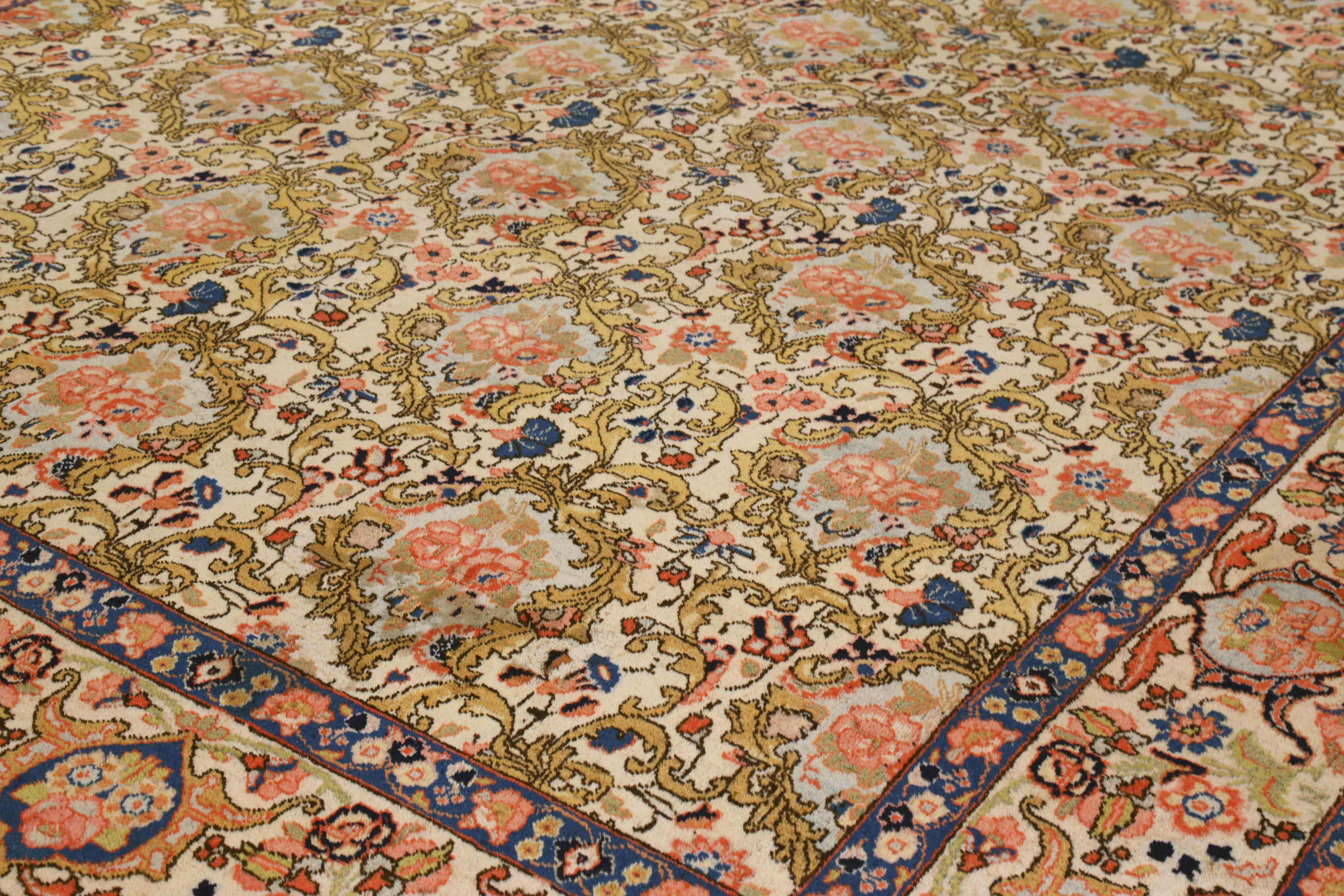 Thumbnail 8 for Antique Persian Tabriz Traditional Rug 71746