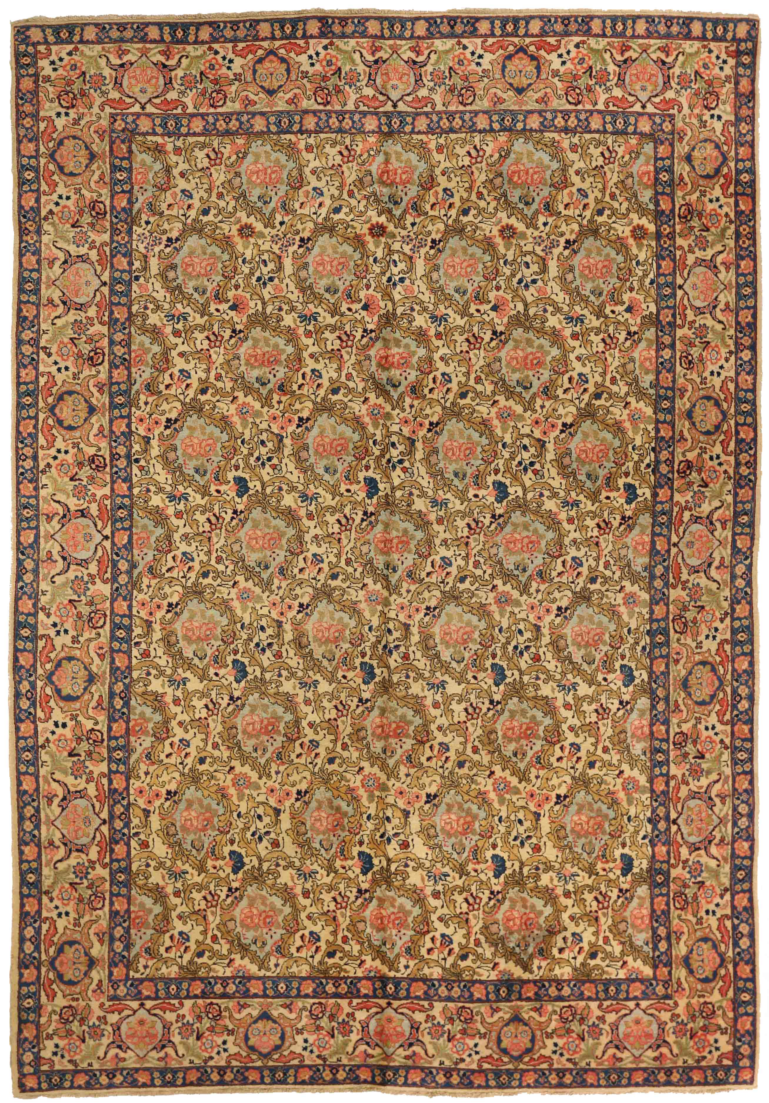 Thumbnail 12 for Antique Persian Tabriz Traditional Rug 71746