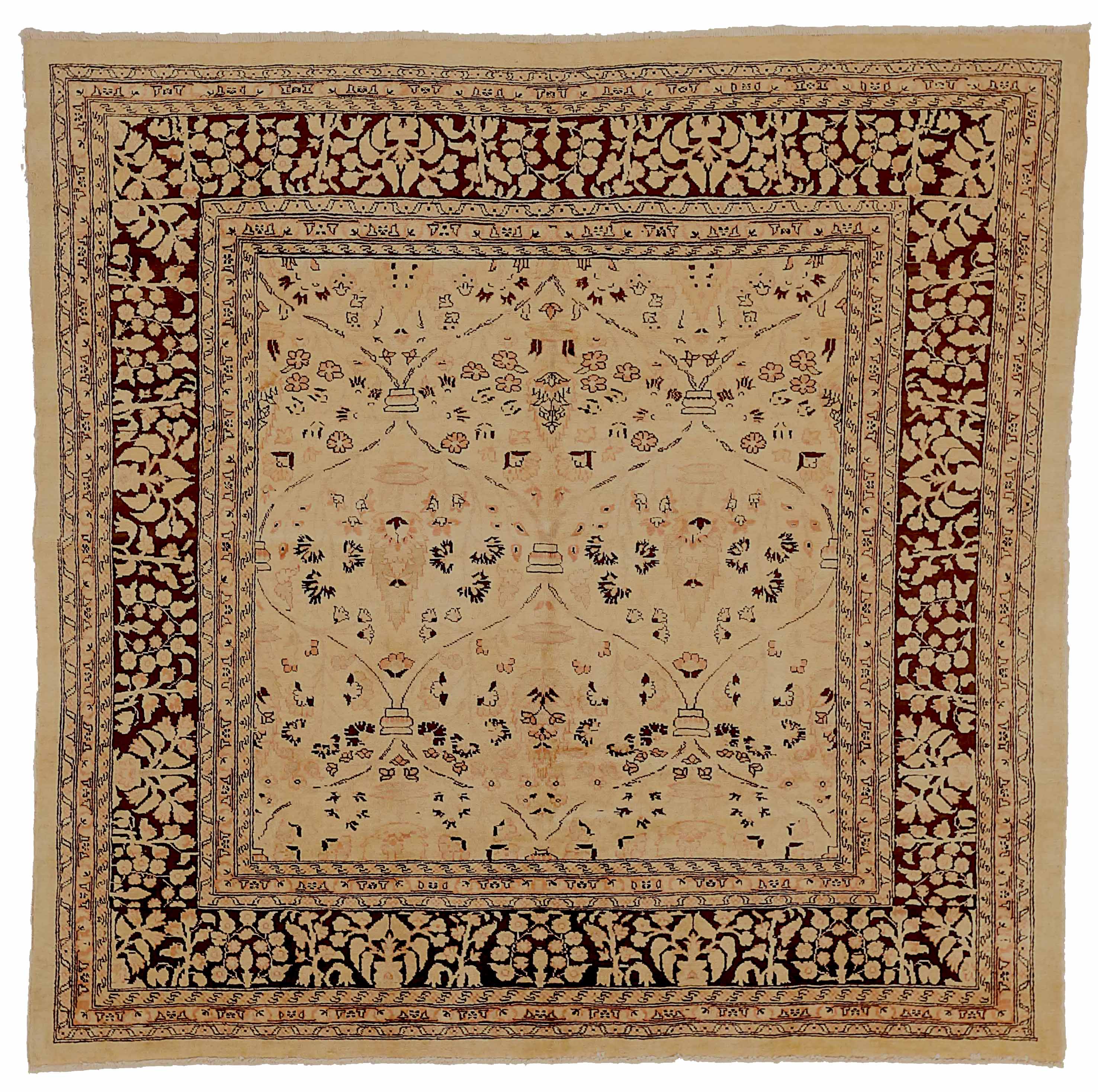 Thumbnail 10 for Antique Persian Tabriz Traditional Rug 71925