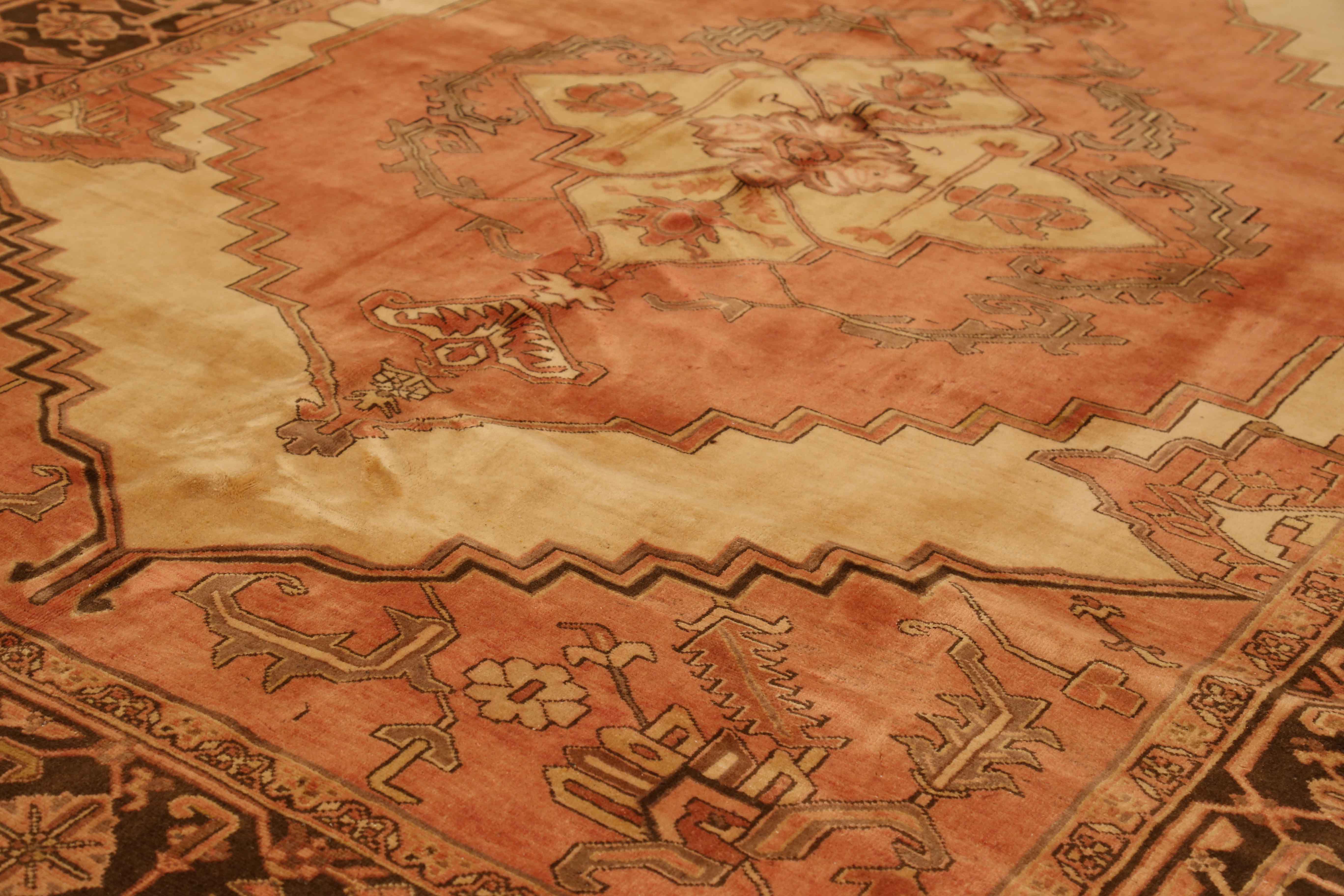 Thumbnail 8 for Antique Persian Heriz Traditional Rug 71994