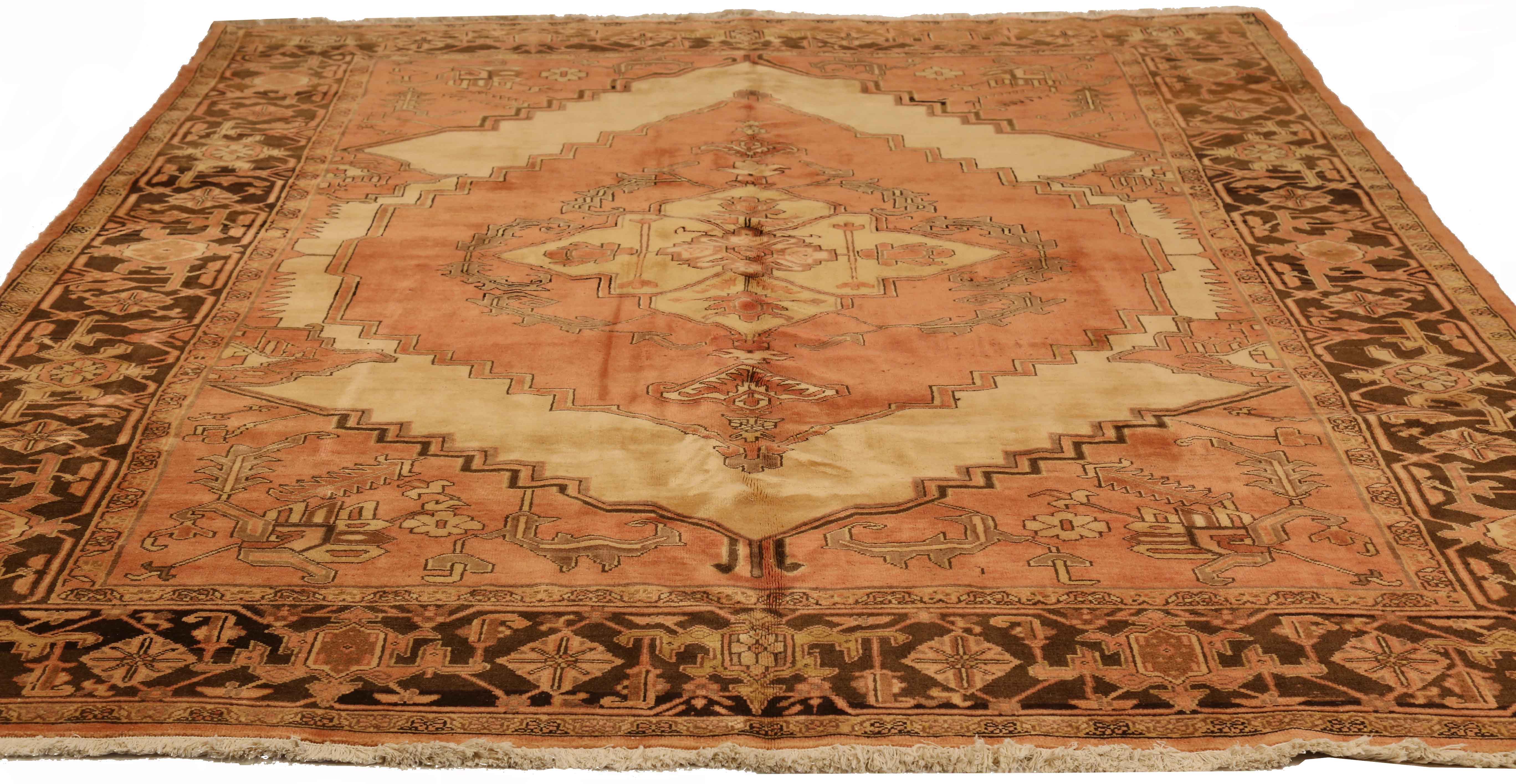 Thumbnail 4 for Antique Persian Heriz Traditional Rug 71994